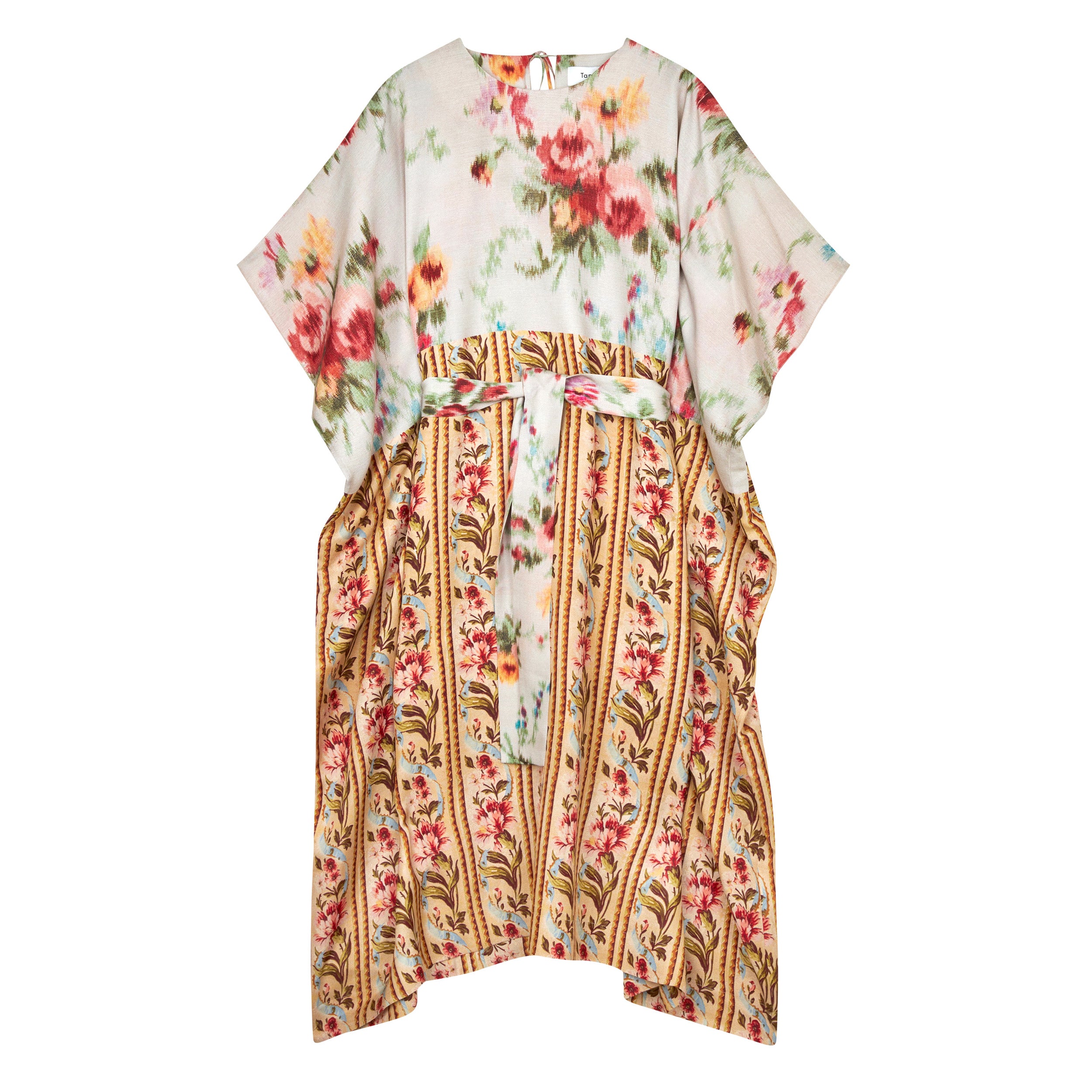 Tapis Noir Alexandra Silkekjole - Hvid & Stribet Dress Hvid