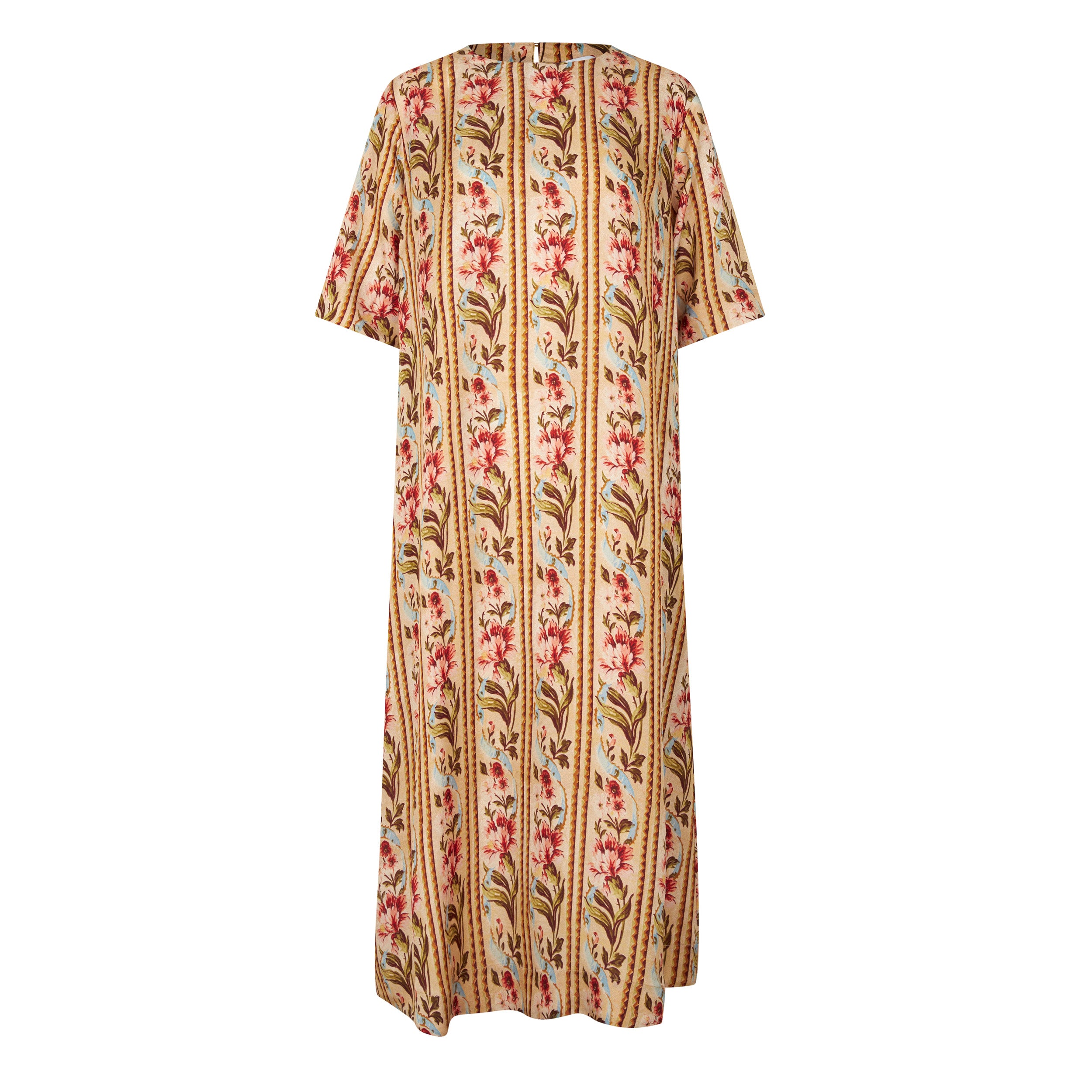 Tapis Noir Camille Silkekjole - Stribet Dress Guld