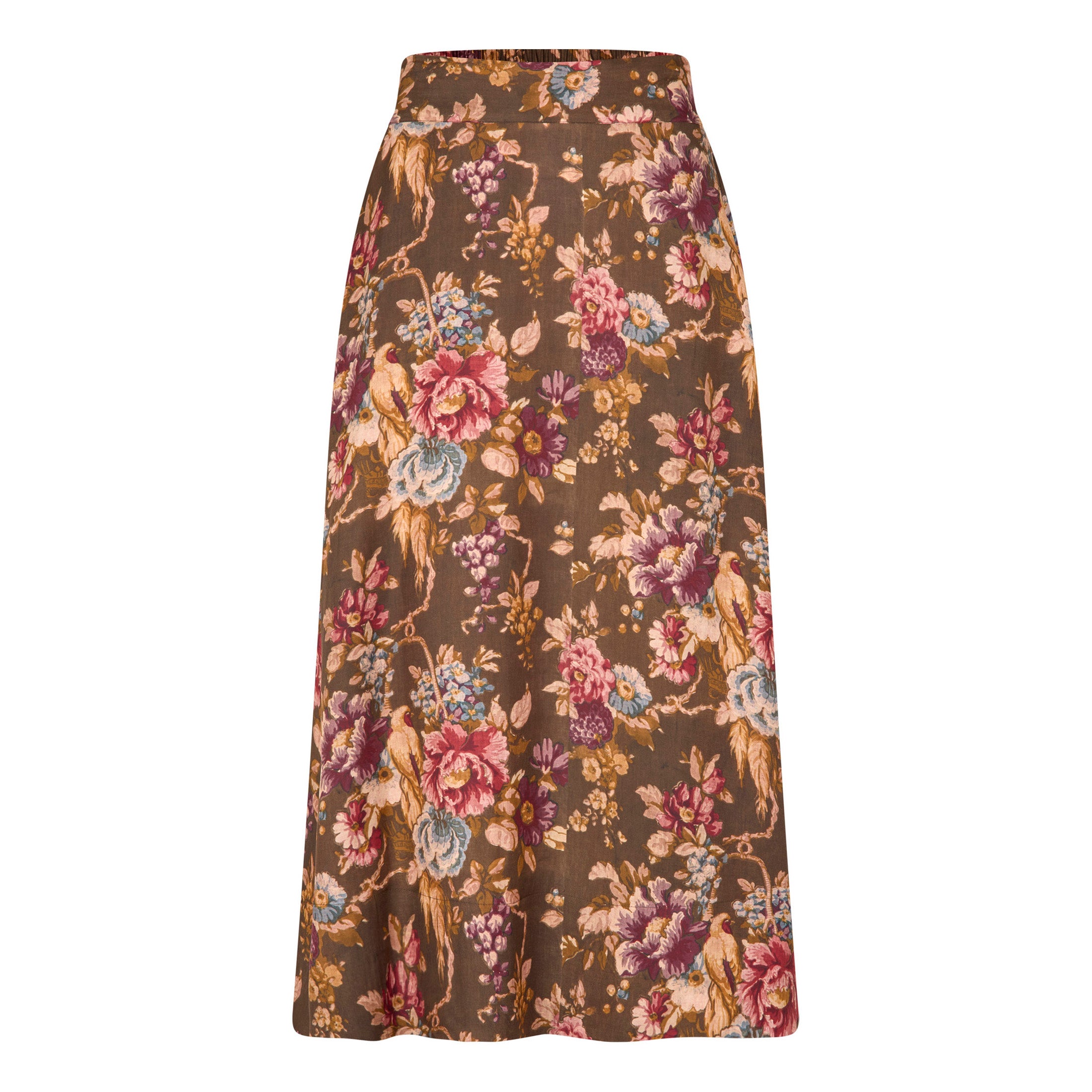Tapis Noir Caroline Silkenederdel - Mørk oliven Skirt Dark olive