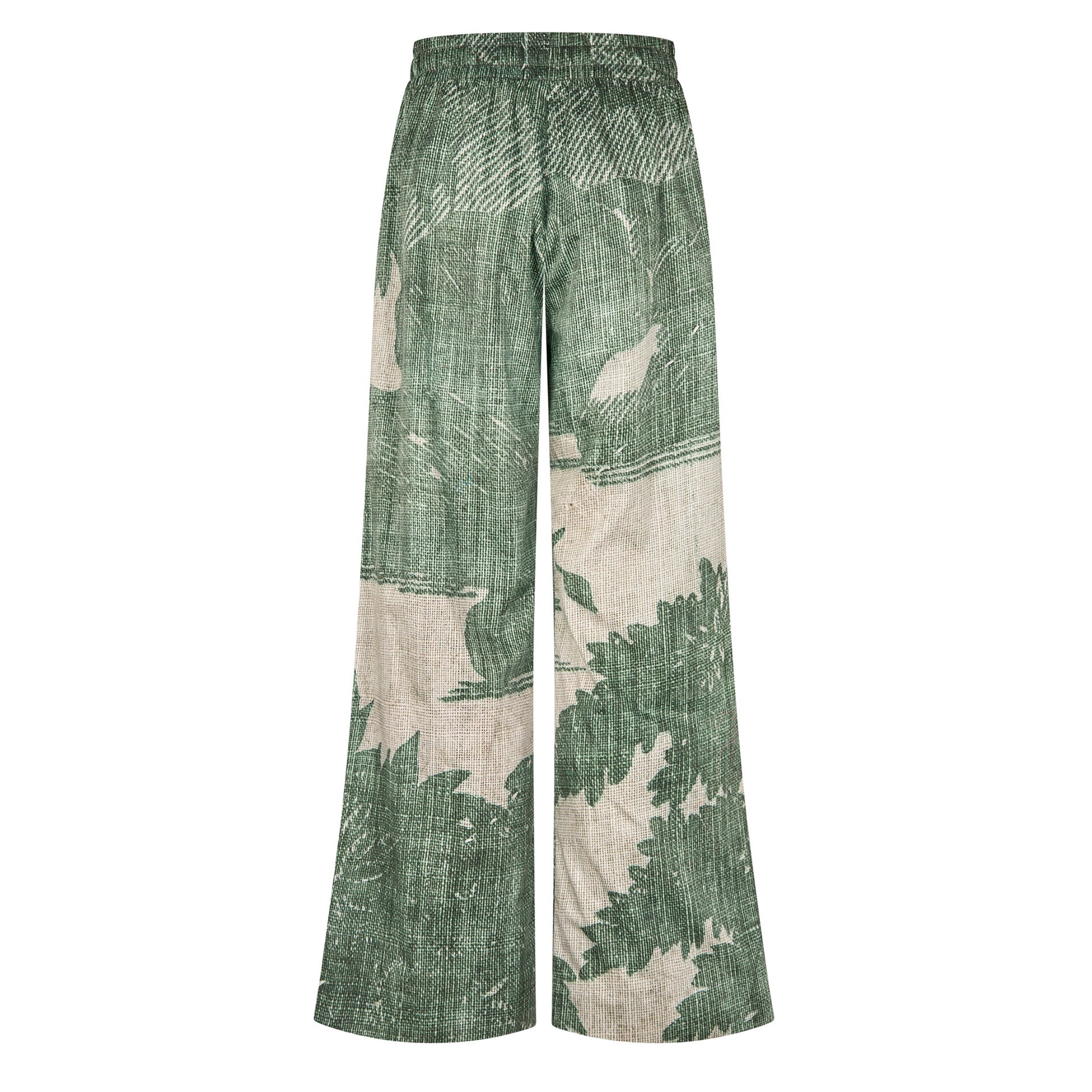 Tapis Noir Catrin Bomuld Bukser - Støvet grøn Pants Mørkegrøn