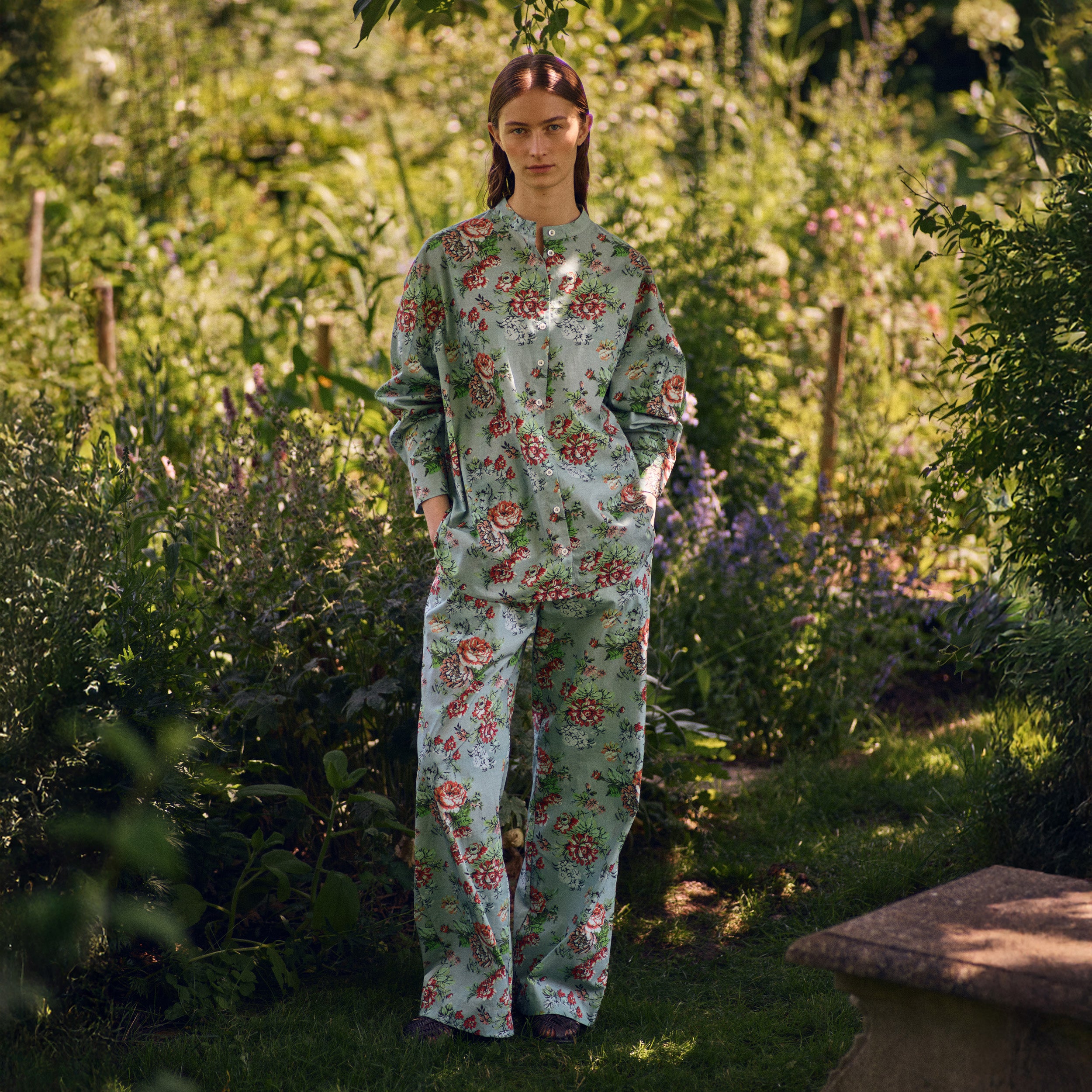 Tapis Noir Catrin Bomuld Bukser - Grøn Pants Grøn