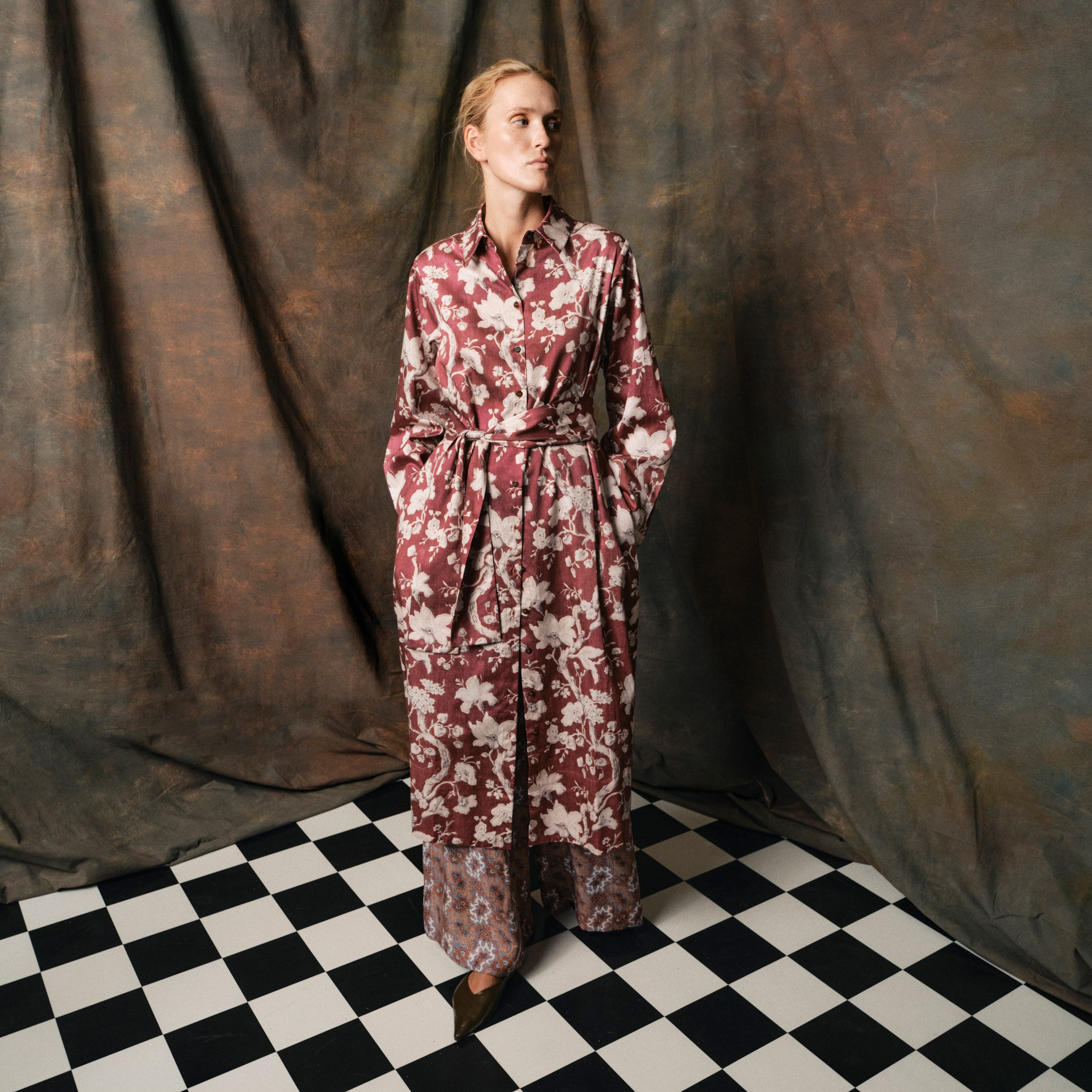 Tapis Noir Daria Bomuld Kjole - Mørk rød Dress Rød