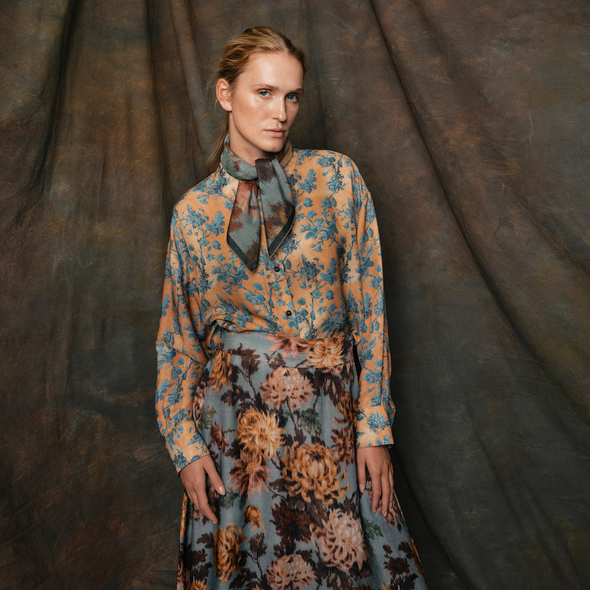 Tapis Noir Darla Silkeskjorte - Blå toile Shirt Mørkeblå