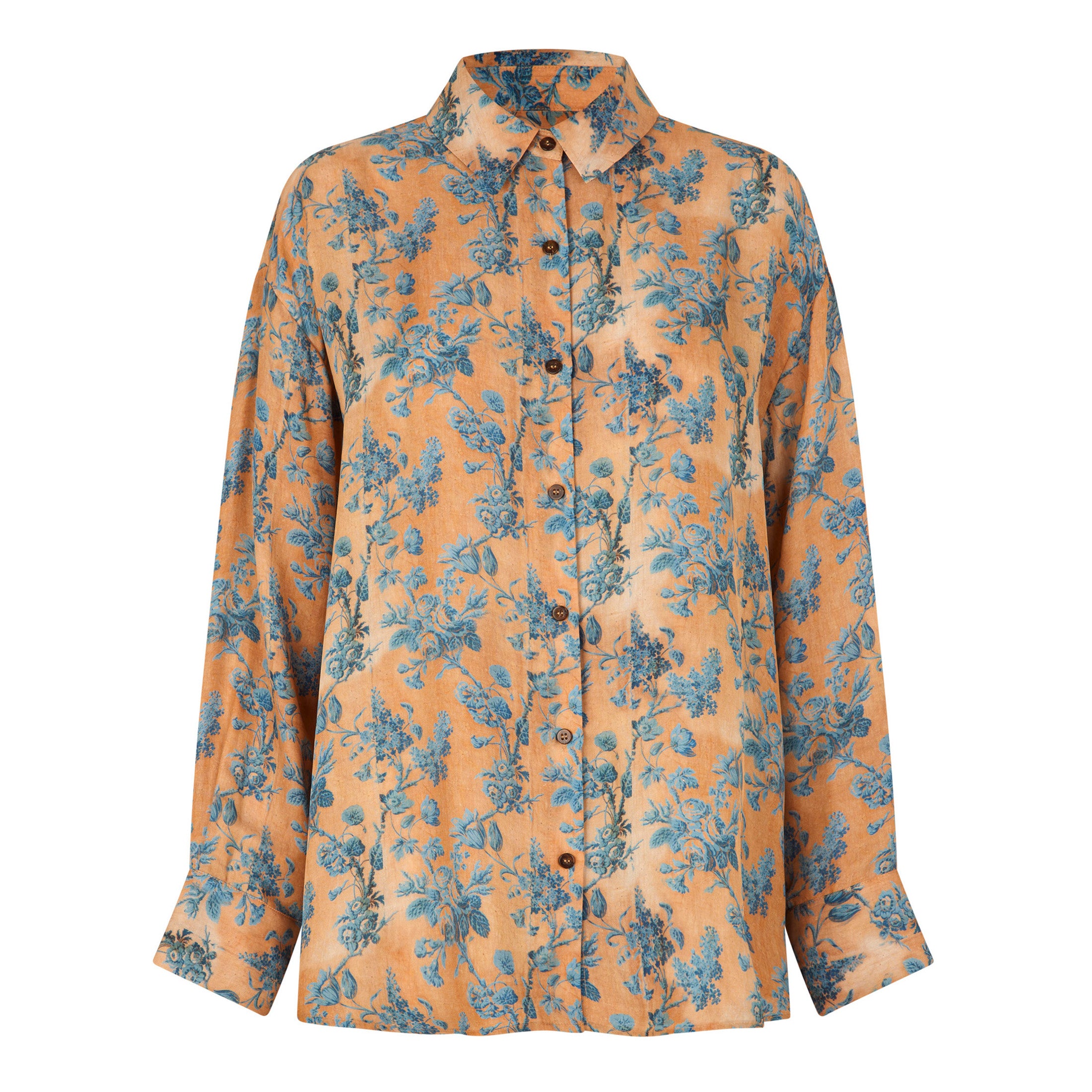 Tapis Noir Darla Silkeskjorte - Blå toile Shirt Mørkeblå