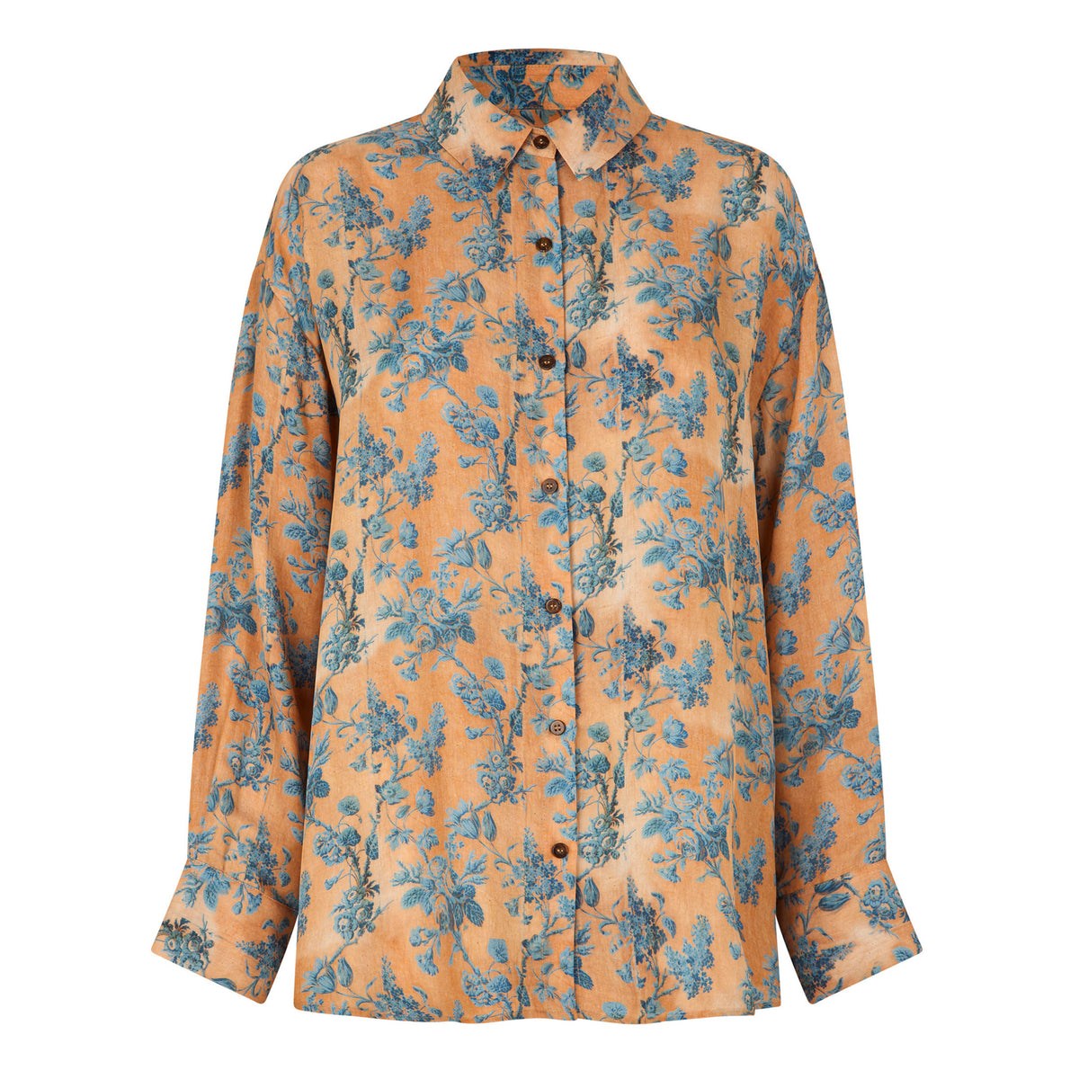 Tapis Noir Darla Silkeskjorte - Blå toile Shirt Mørkeblå