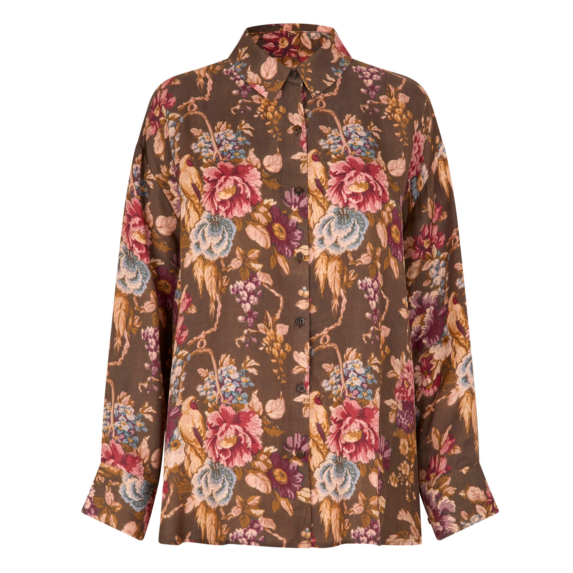 Tapis Noir Darla Silkeskjorte - Mørk oliven Shirt Dark olive