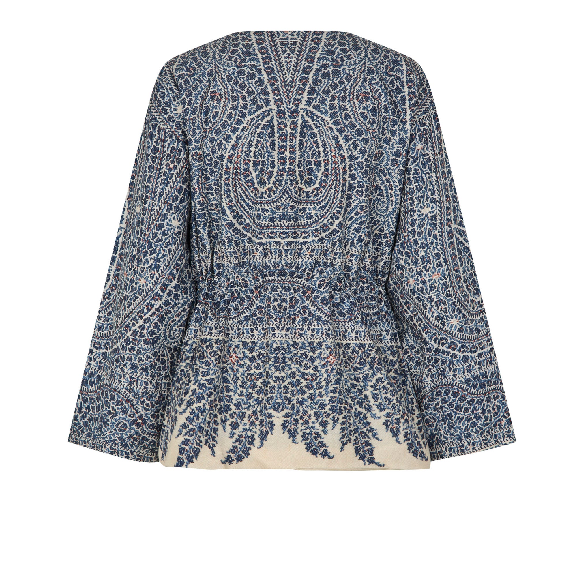 Tapis Noir Diana Bomuld Jakke - Blå paisley Jacket Mørkeblå