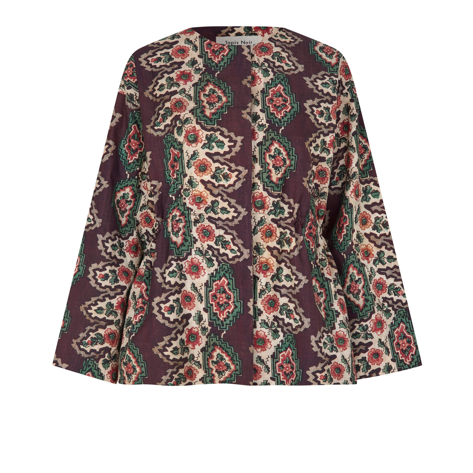 Tapis Noir Diana Bomuld Jakke - Geometrisk stribe Jacket Brun