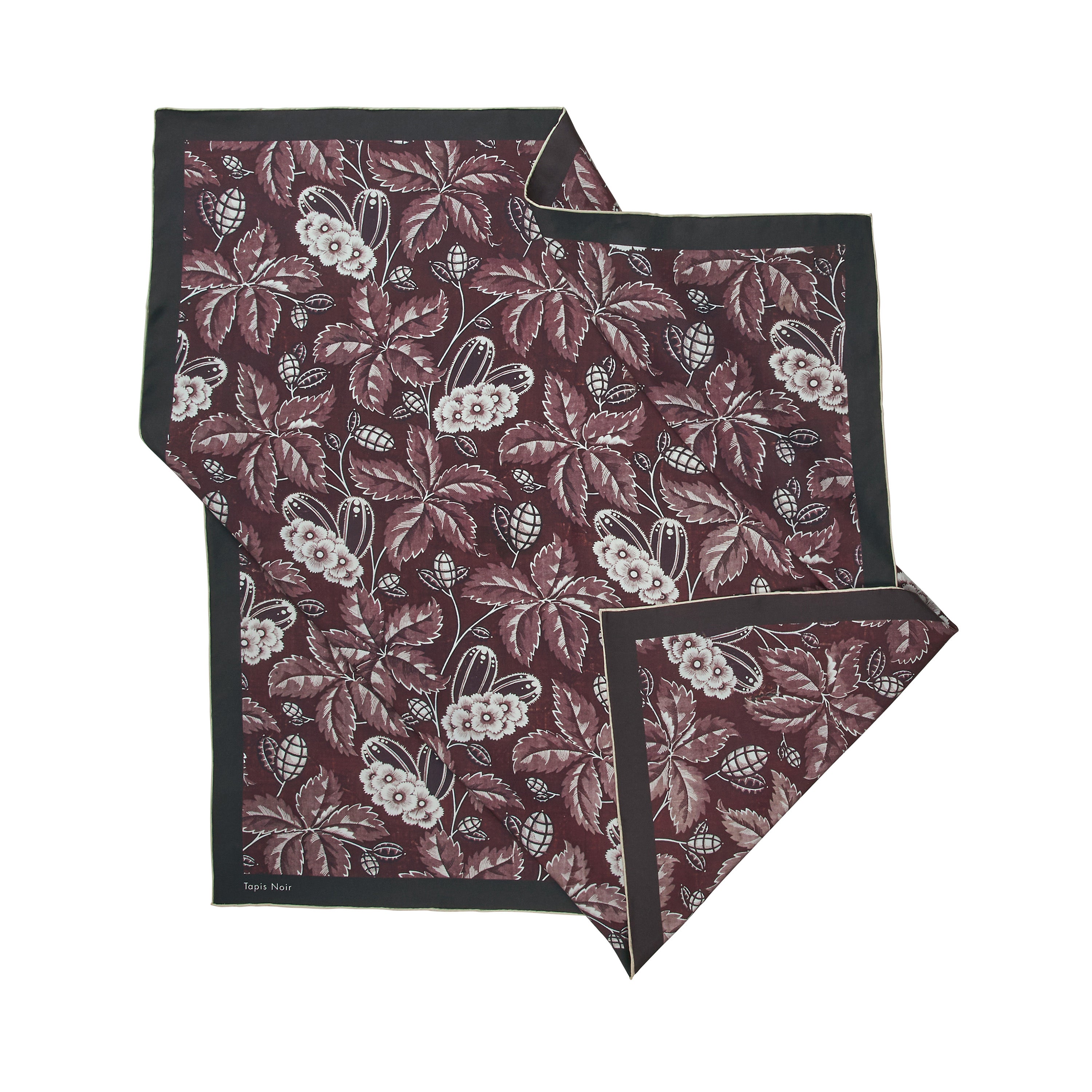 Tapis Noir Klassisk Bordeaux Blomstret Tørklæde Classical Bordeaux