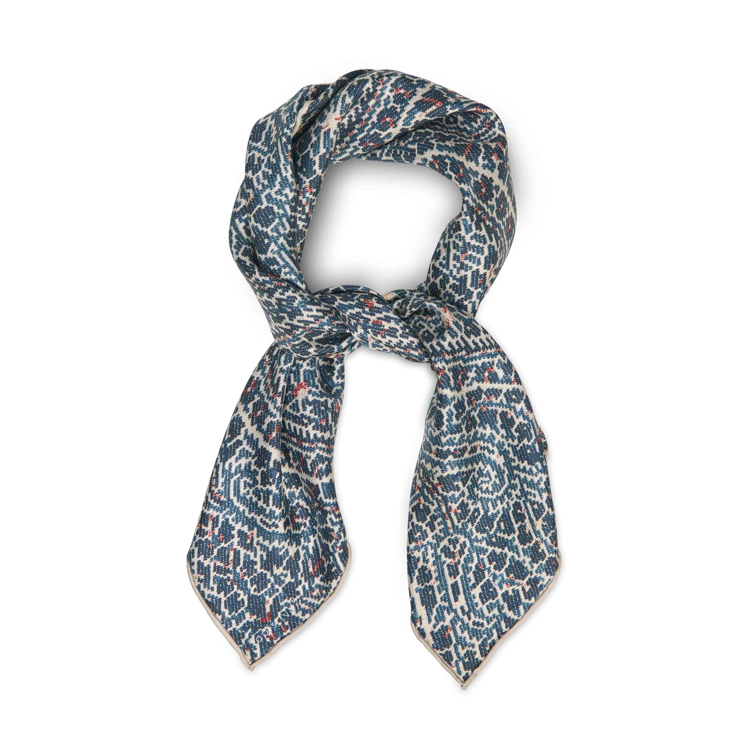 Tapis Noir Klassisk Lille Dina Tørklæde Small Classical Mørkeblå