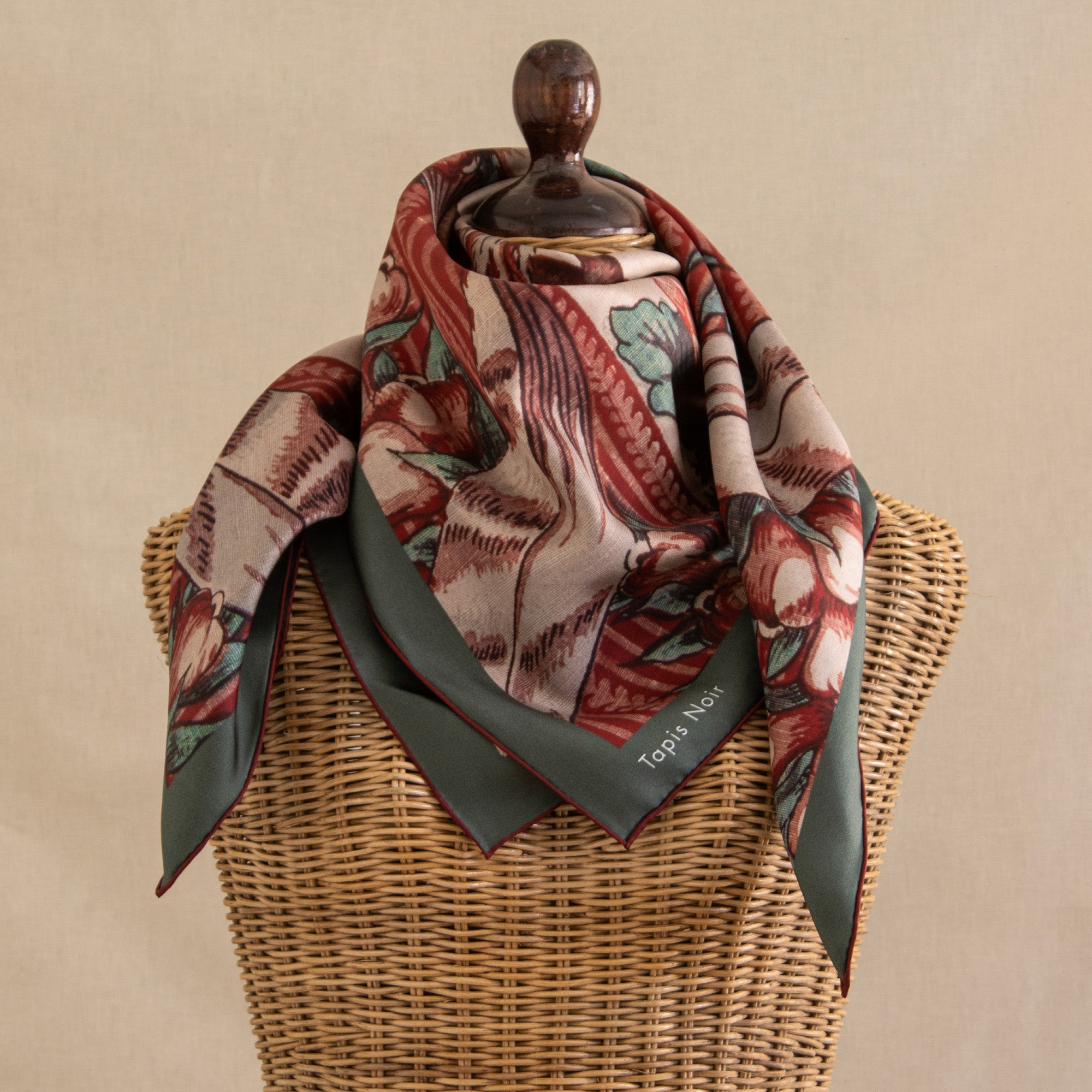 Tapis Noir Klassisk Papegøje Tørklæde Classical Beige