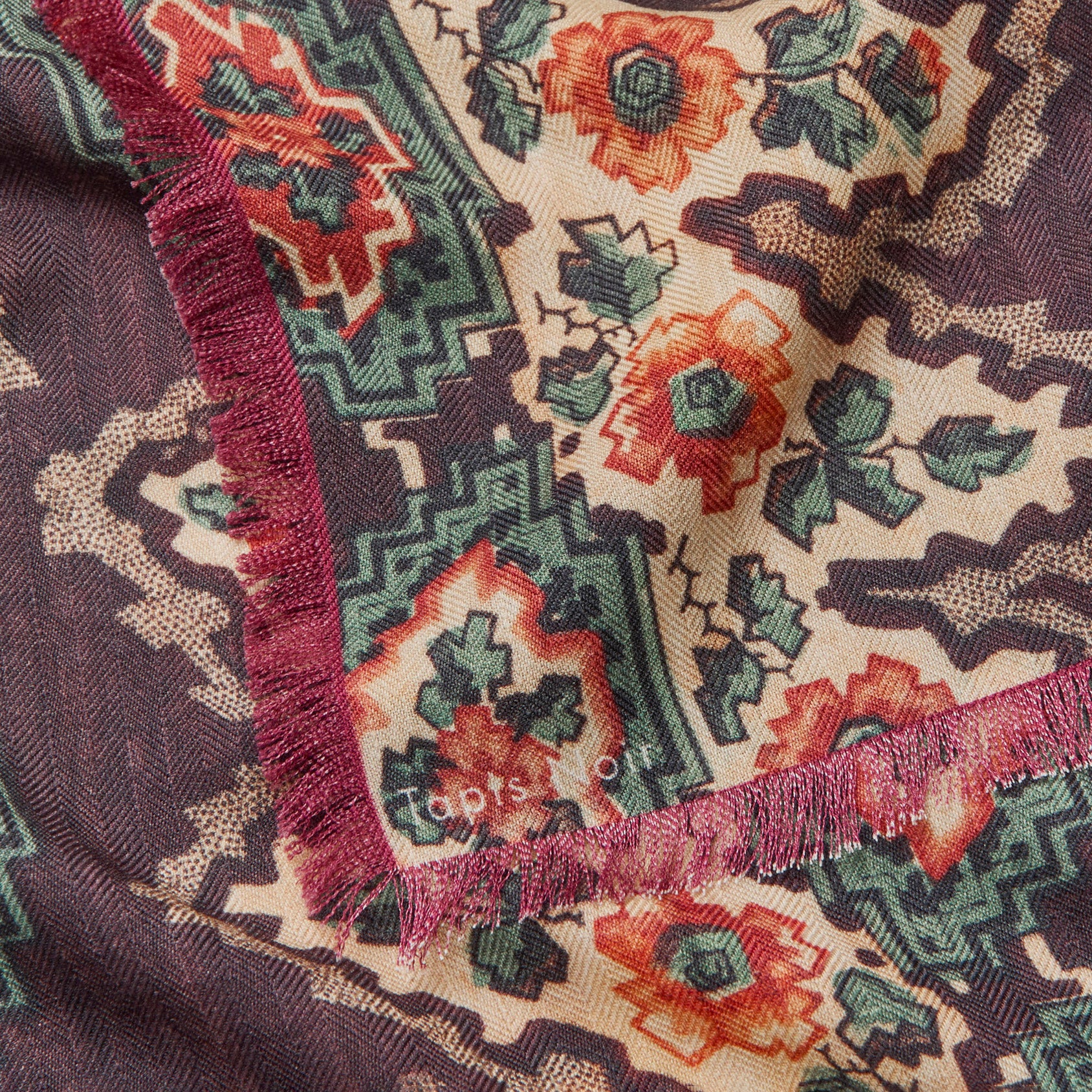 Tapis Noir Langt Dara Tørklæde Long Brun