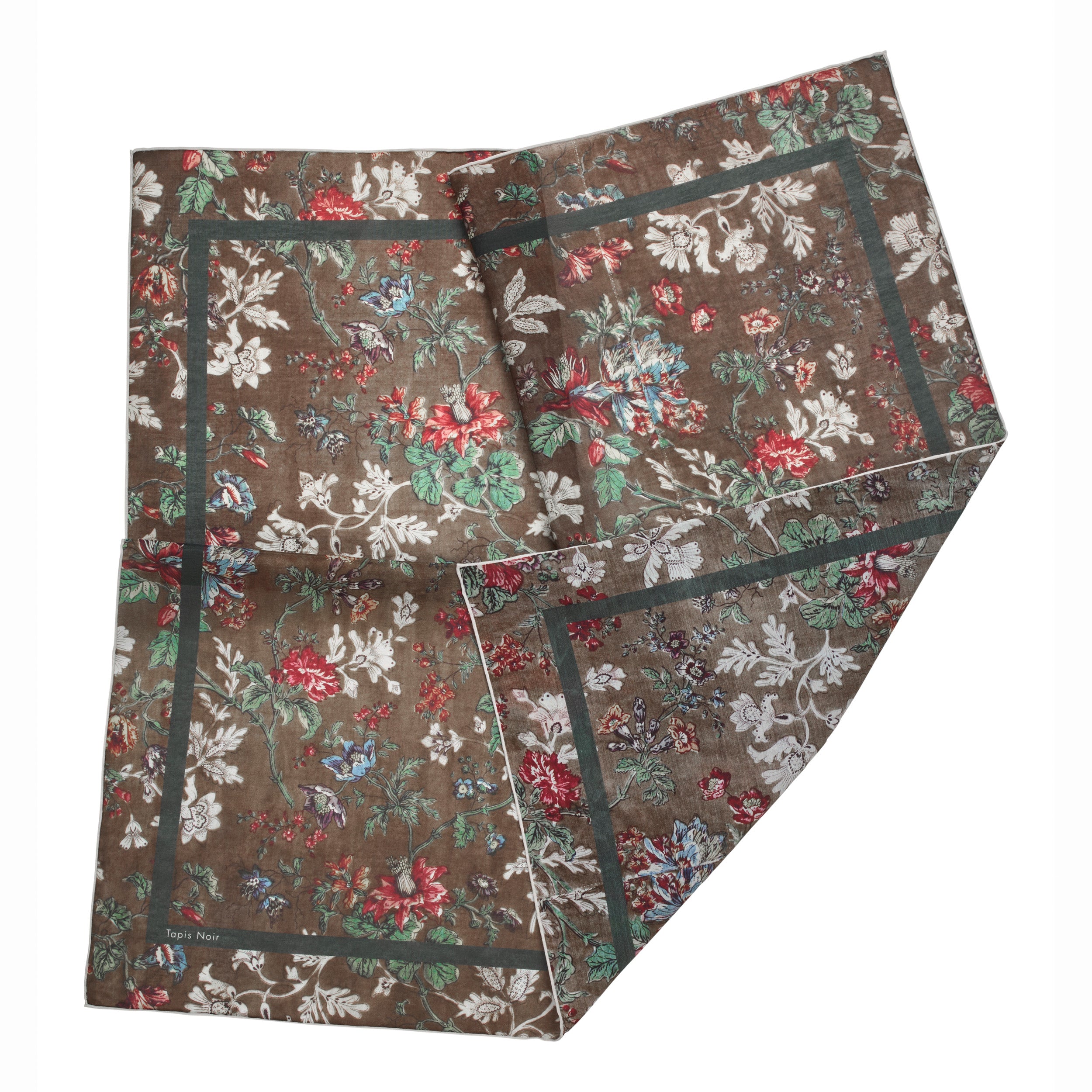 Tapis Noir Let Lille Eliza Tørklæde Light Small (67x67cm) Brun