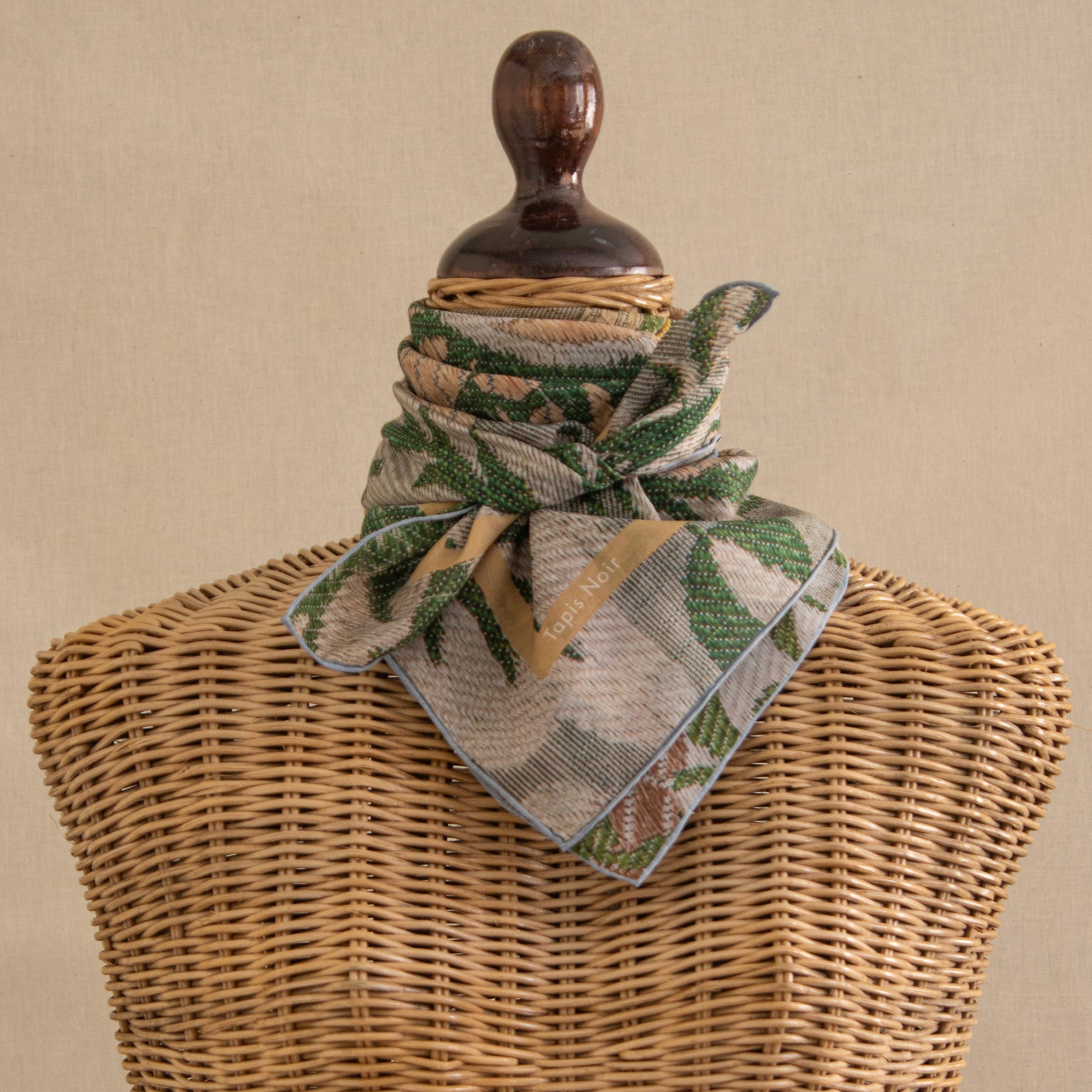 Tapis Noir Let Grønt Blomstret Tørklæde Light Grøn