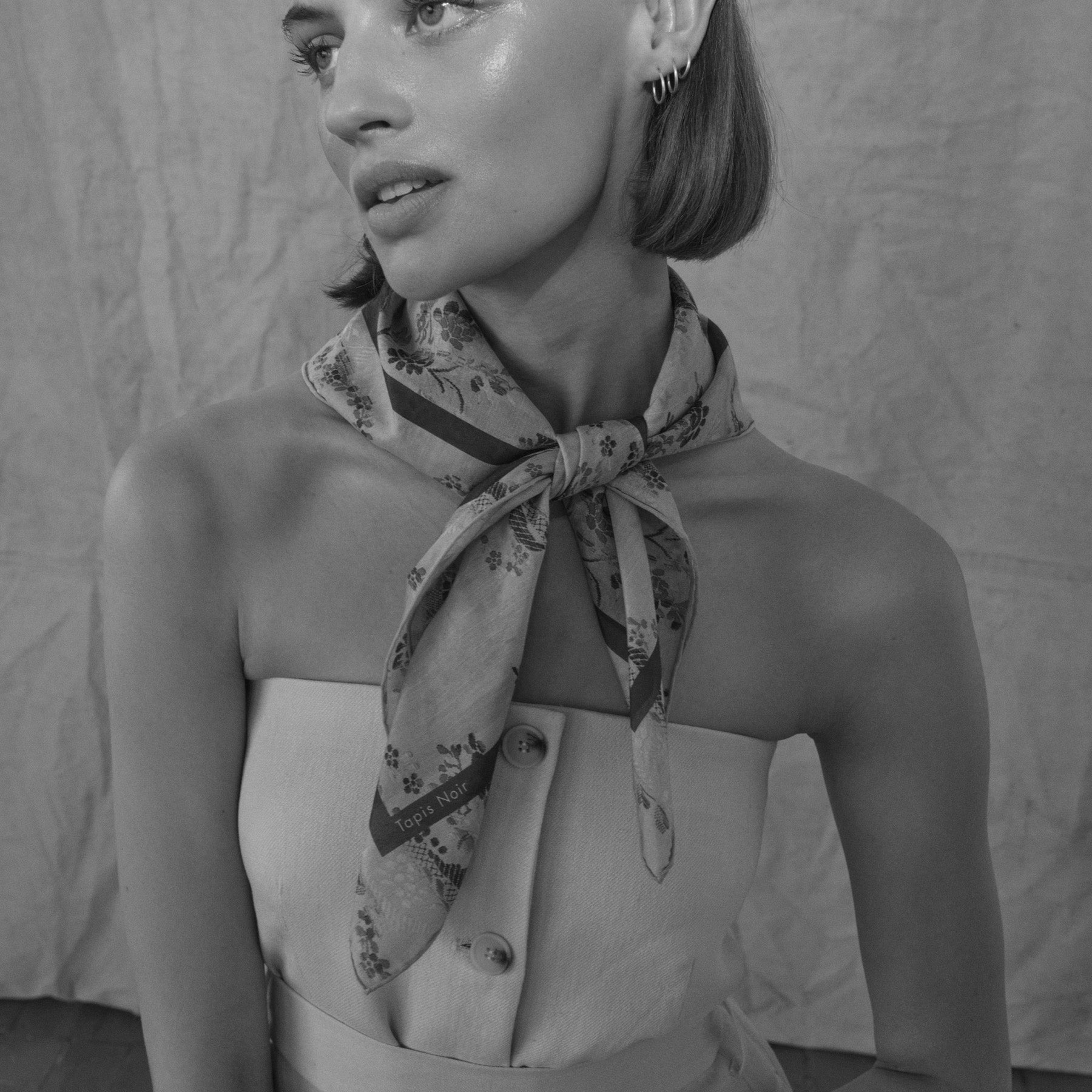 Tapis Noir Let Grønt Blomstret Tørklæde Light Grøn