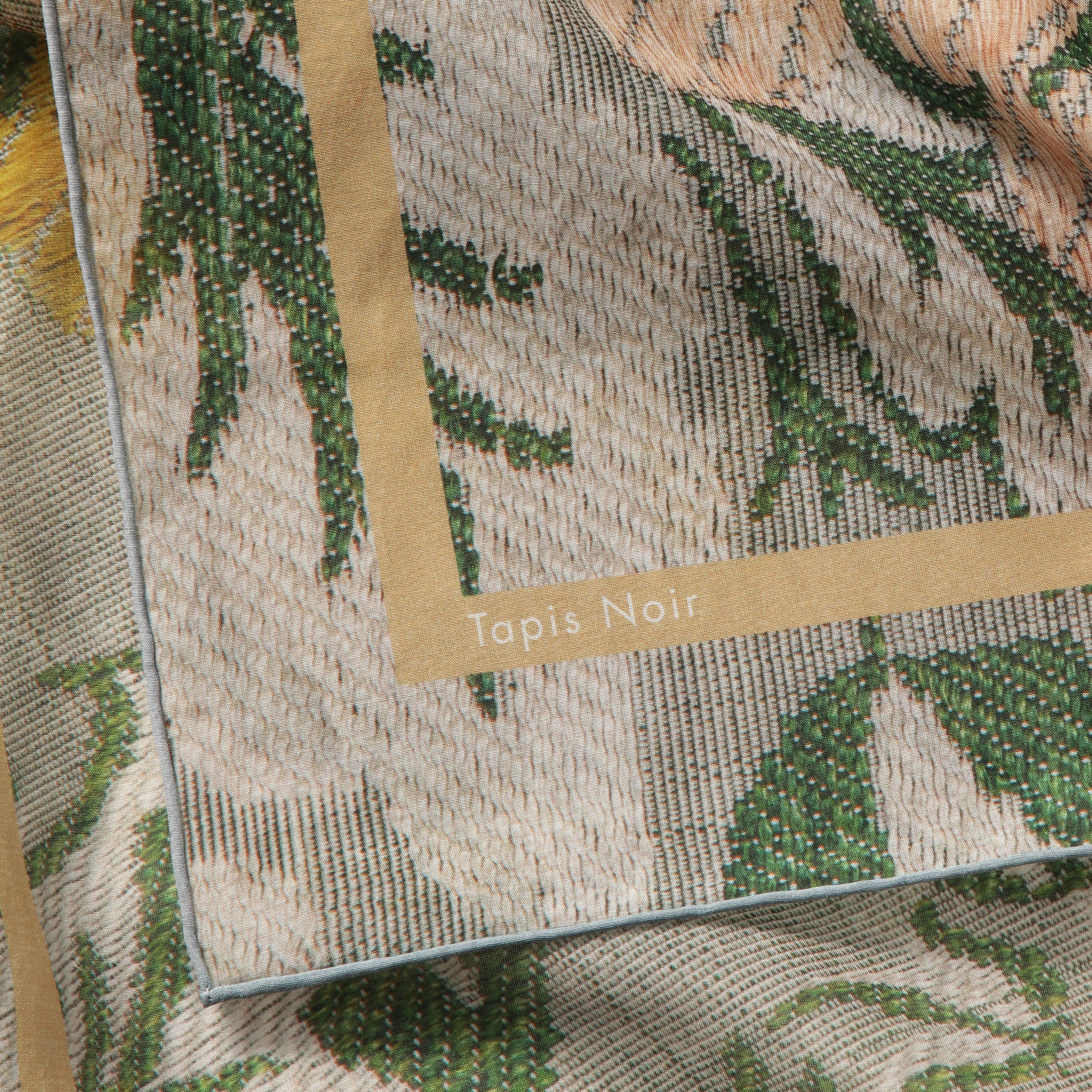 Tapis Noir Let Grønt Blomstret Tørklæde Light Grøn