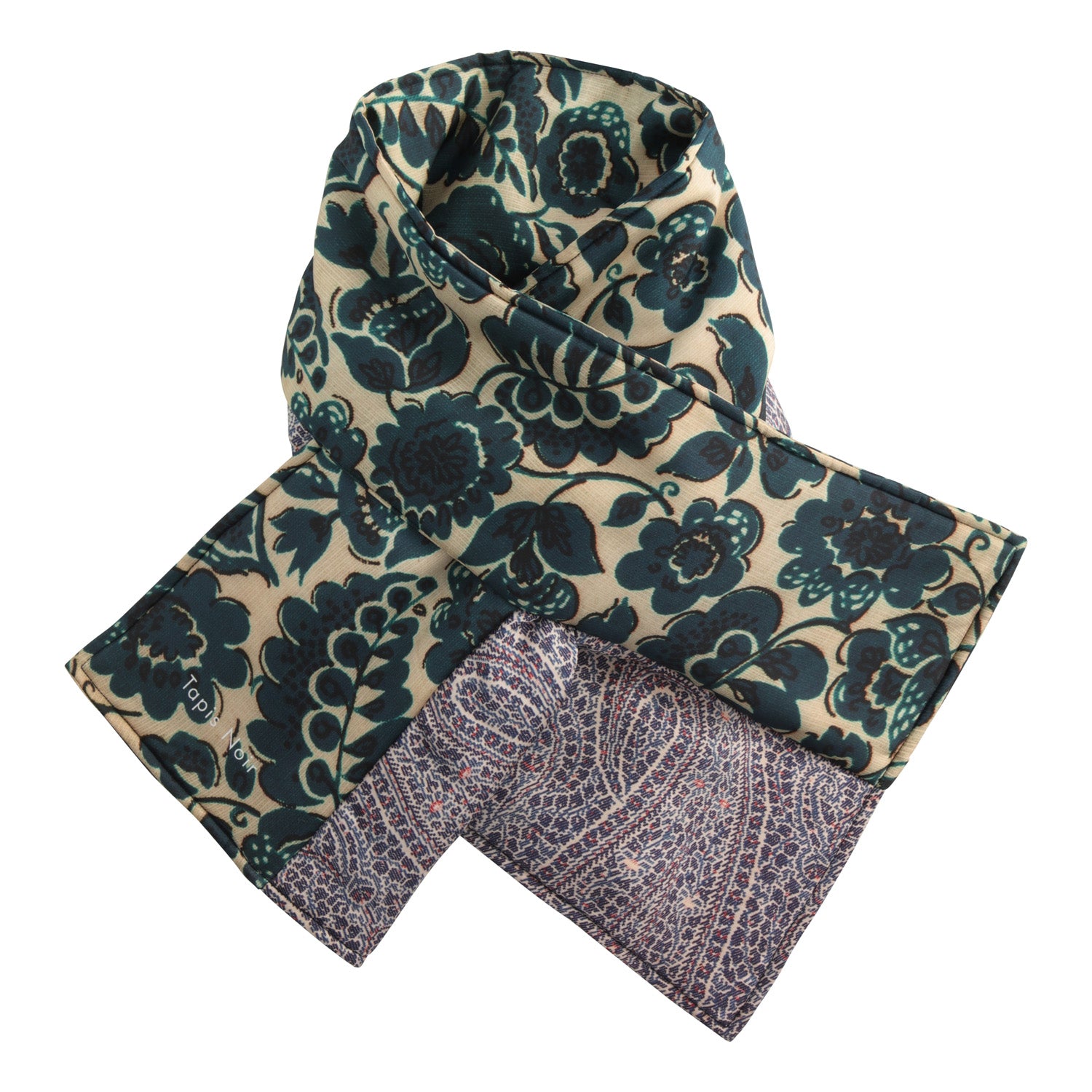 Tapis Noir Puffer Blåt Tørklæde Puffer Etnisk