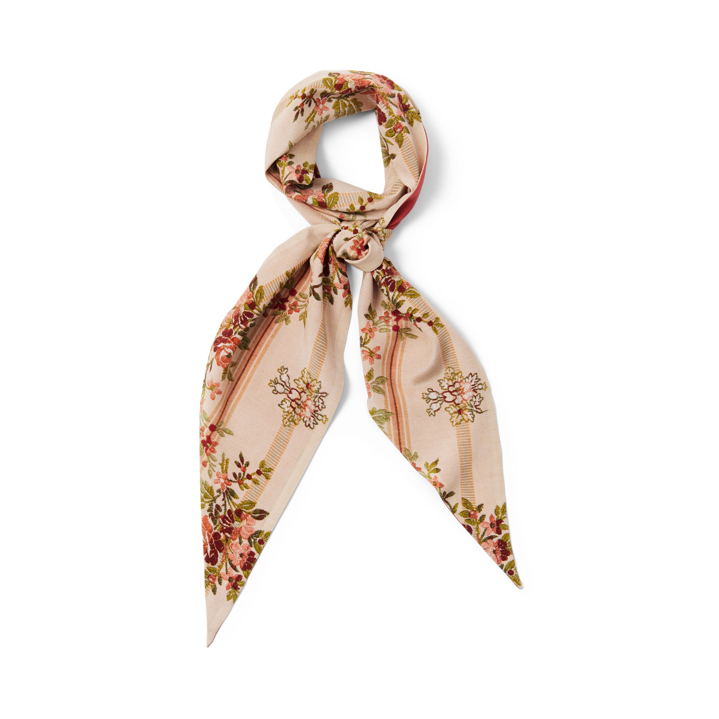 Tapis Noir Smalt Pastel Stribet Tørklæde Slim Flerfarvet