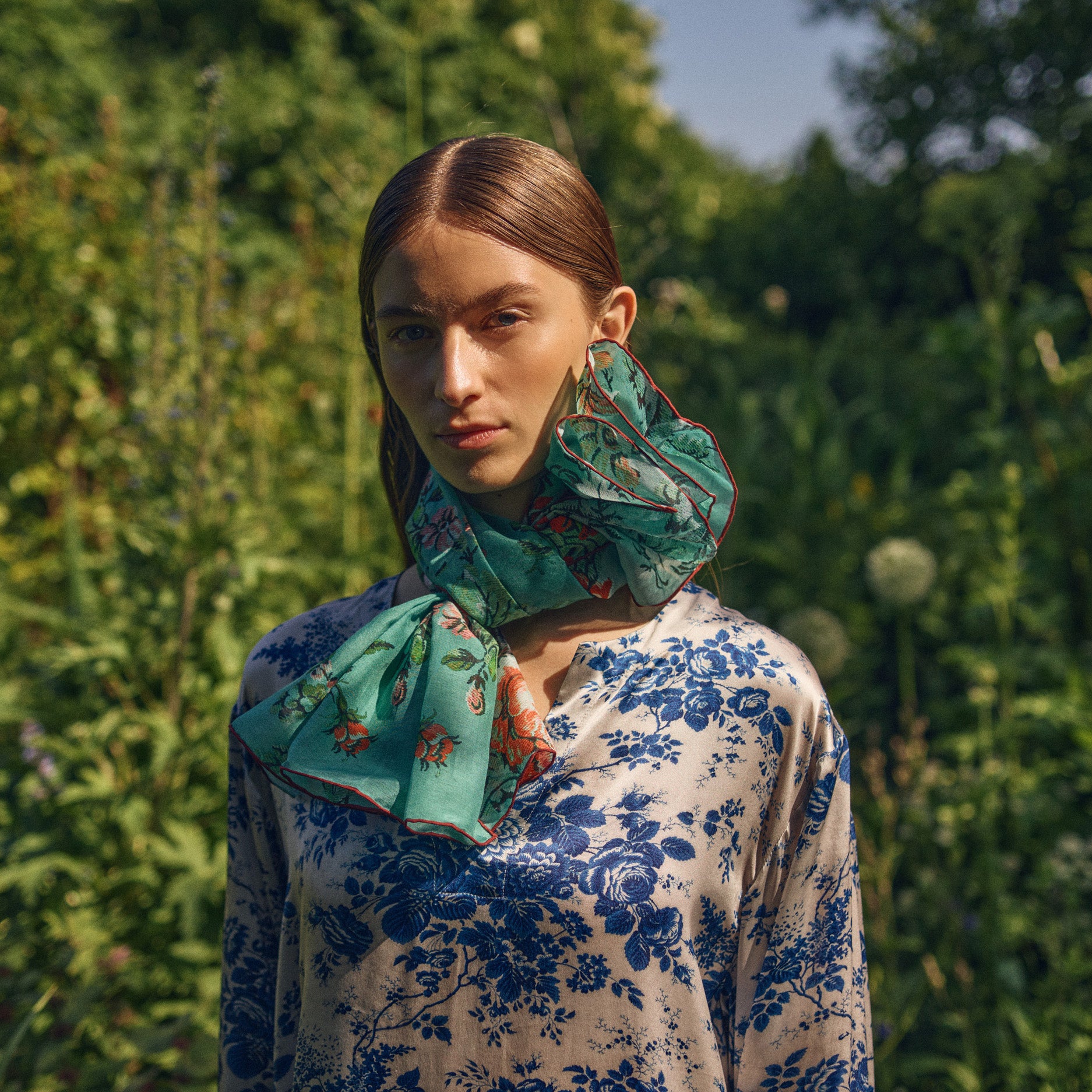 Tapis Noir Let Erica Tørklæde Light (85x85cm) Grøn