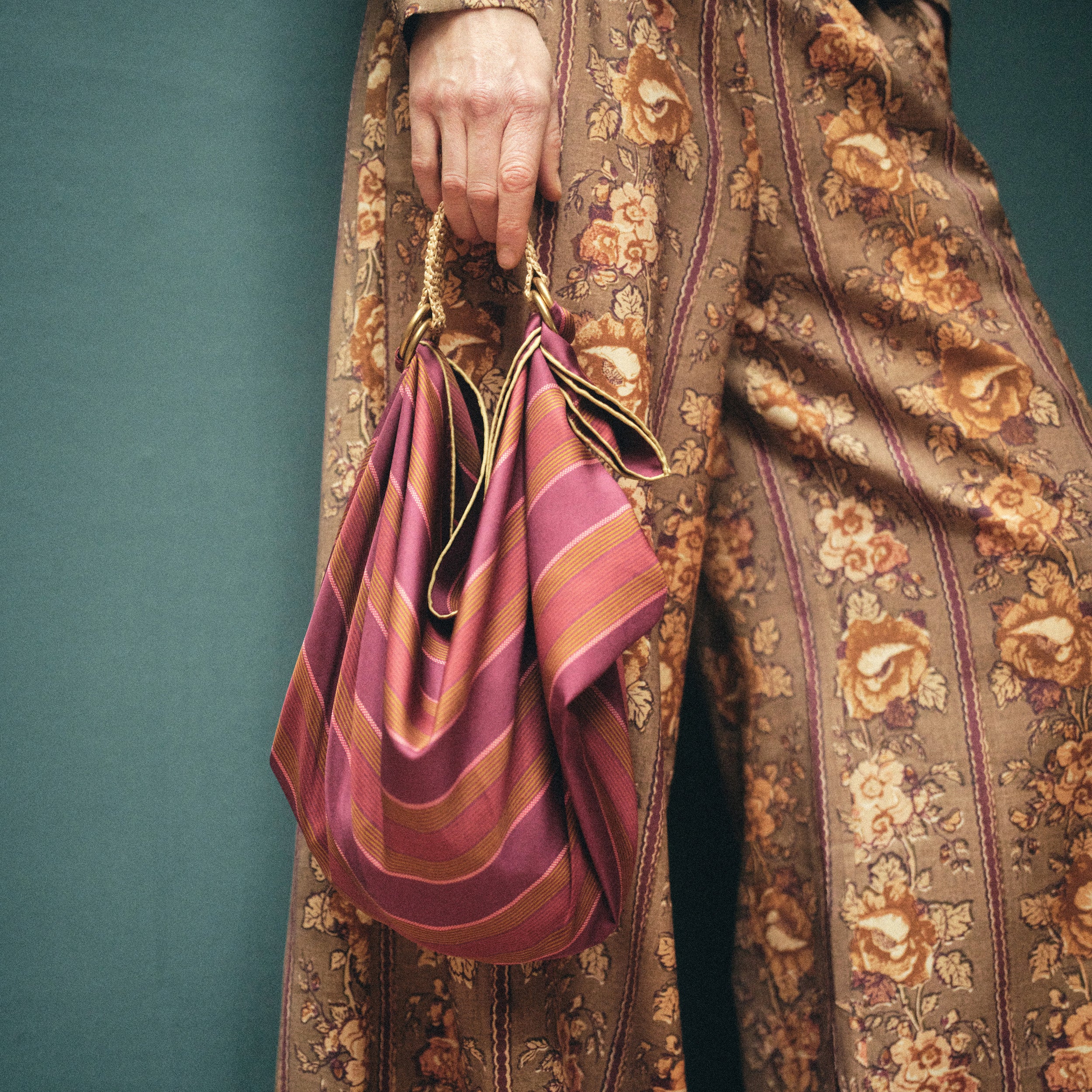 Tapis Noir Adele Kort Bambus Håndtag Other Beige