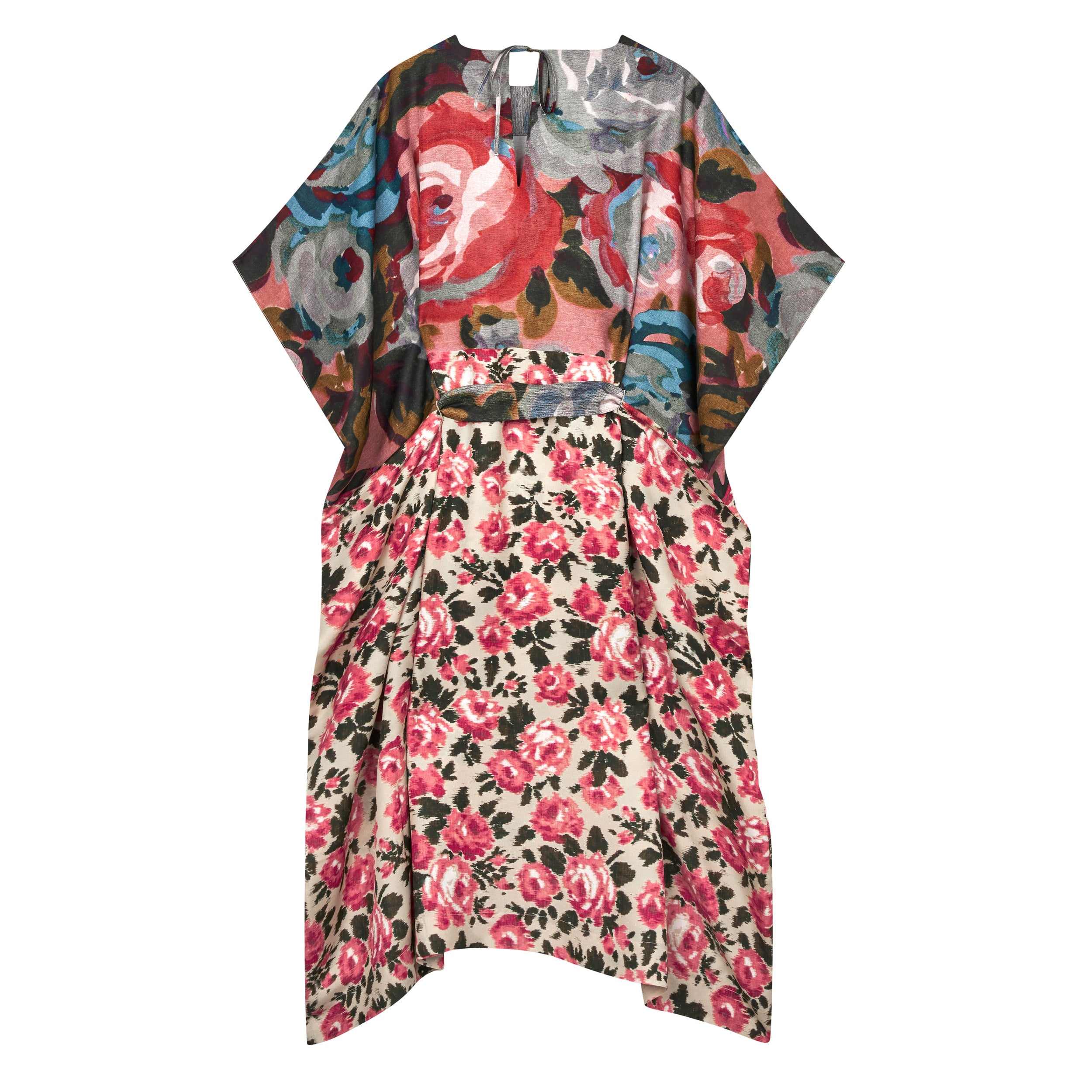 Tapis Noir Alexandra Silkekjole - Pink & Blå Dress Mørkeblå