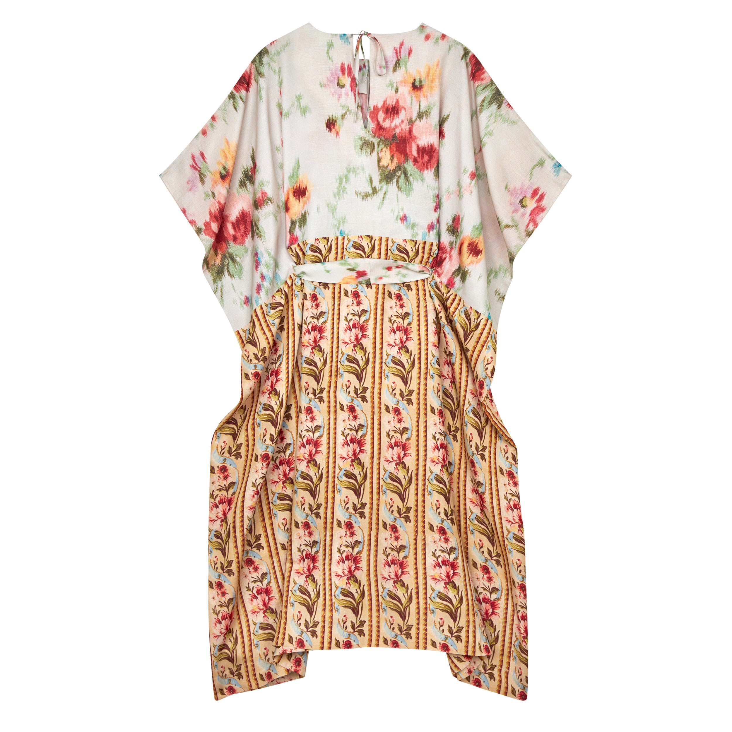 Tapis Noir Alexandra Silkekjole - Hvid & Stribet Dress Hvid