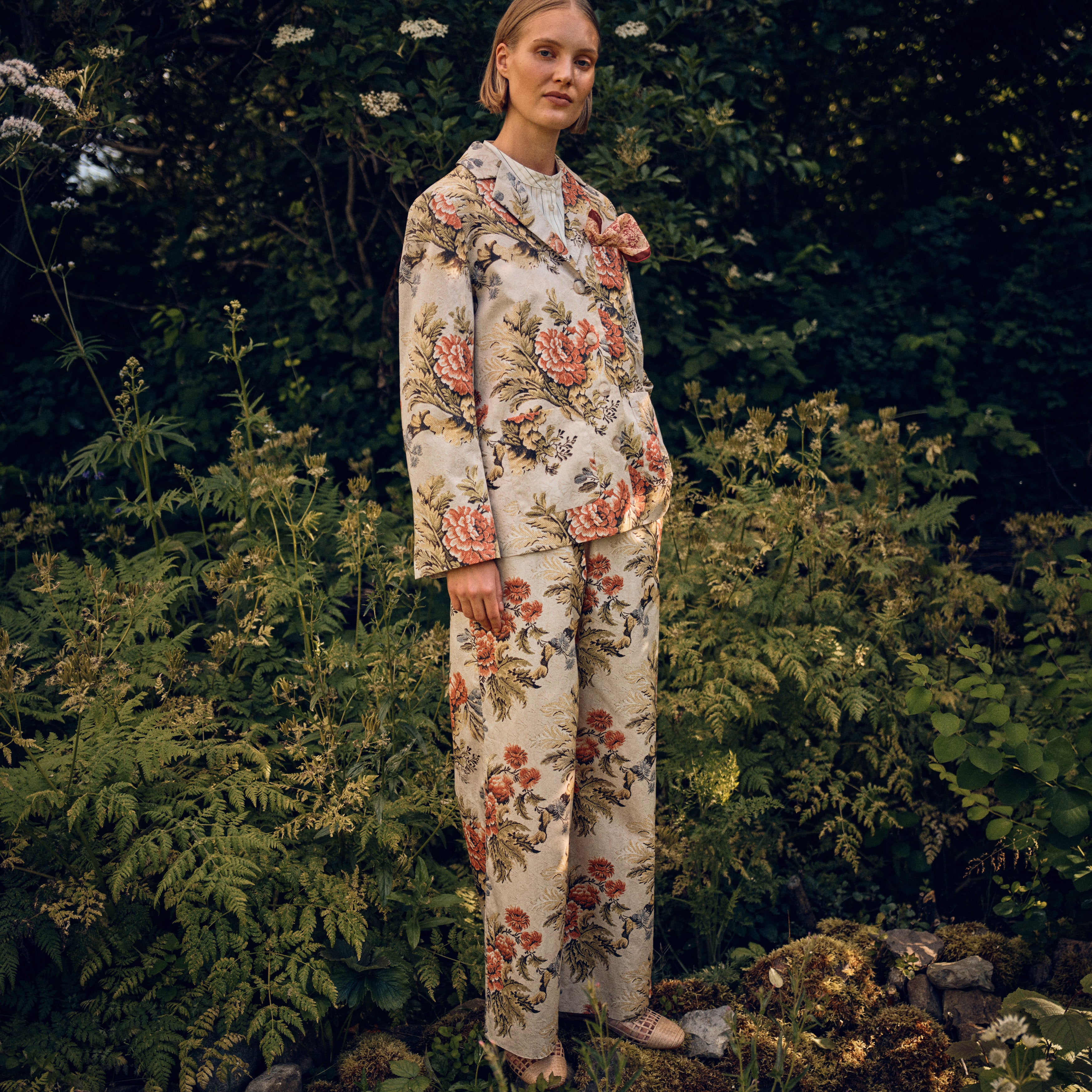 Tapis Noir Becca Bomuld Blazer - Fersken Jacket Fersken