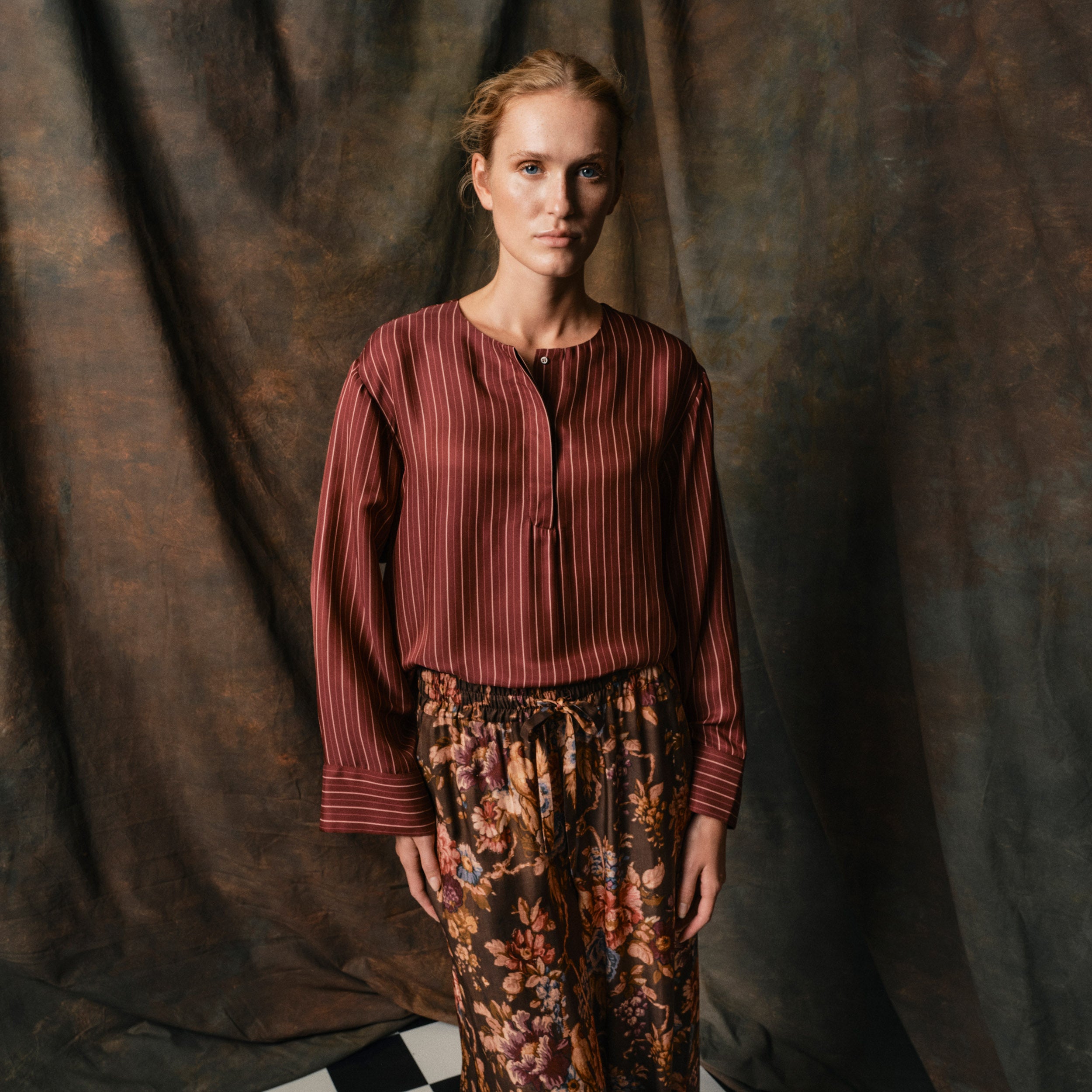 Tapis Noir Cara Palazzo Silkebukser - Mørk oliven Pants Dark olive