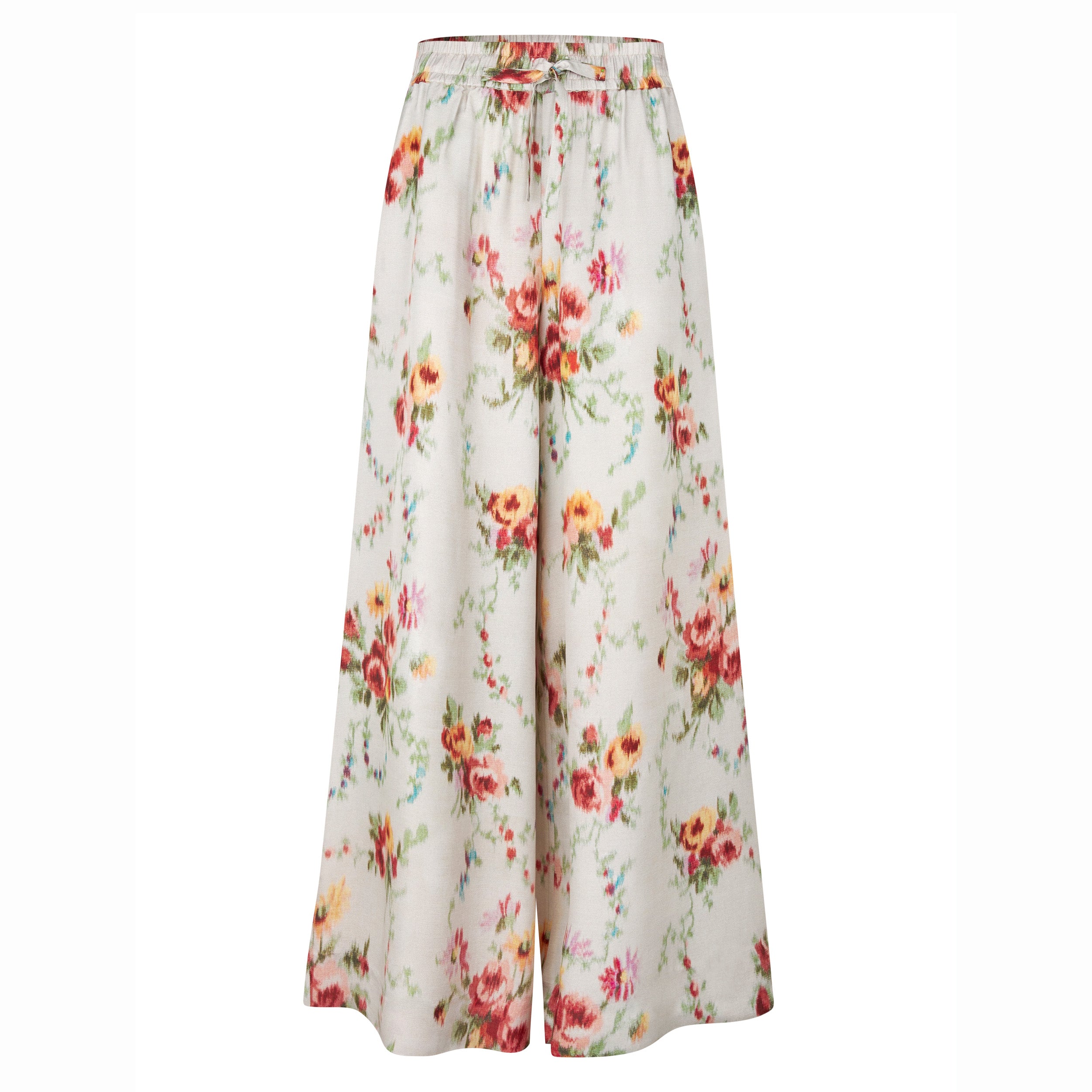 Tapis Noir Cara Silke Palazzo Bukser - Hvid Pants Hvid