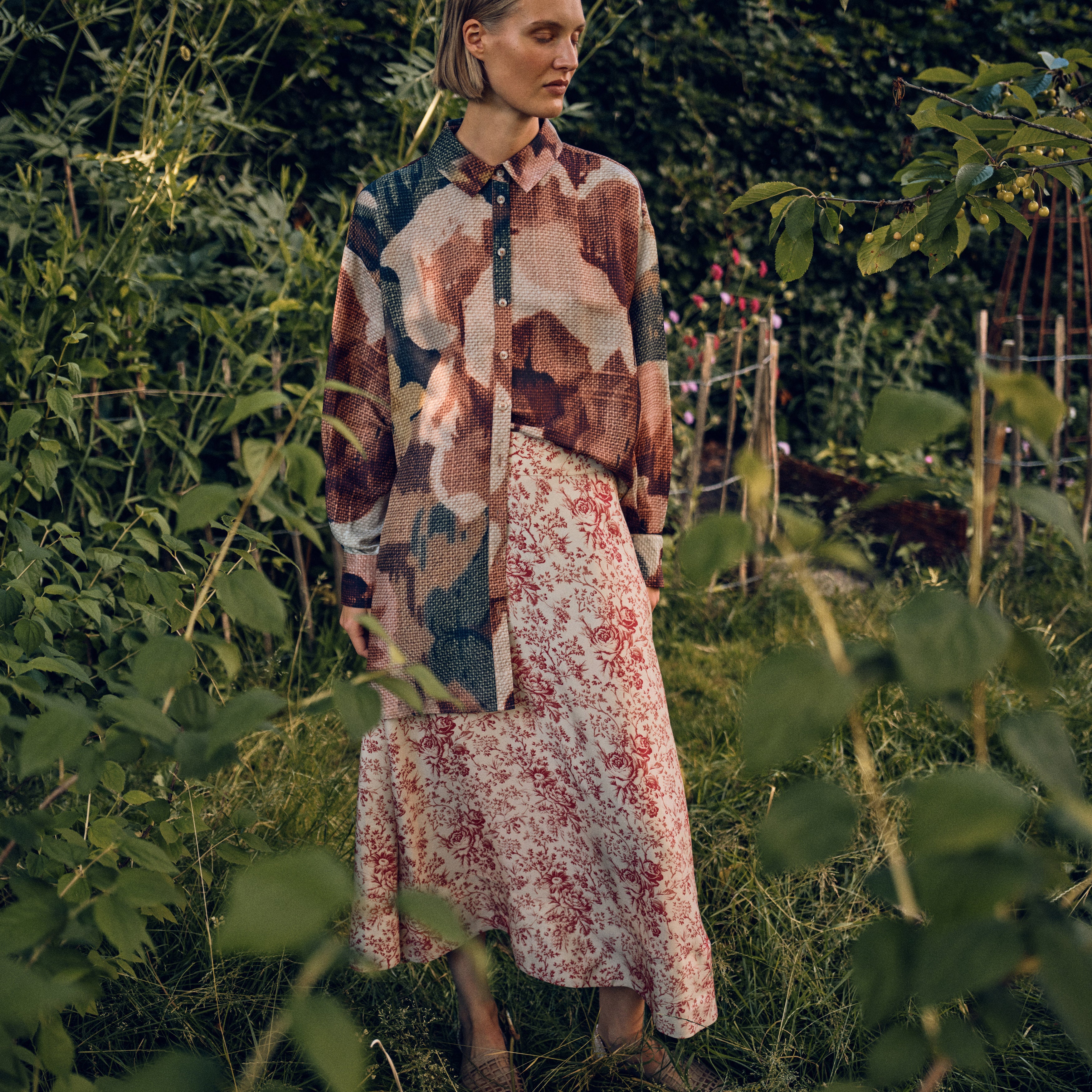 Tapis Noir Carla Silkeskjorte - Falmet Shirt Dusty