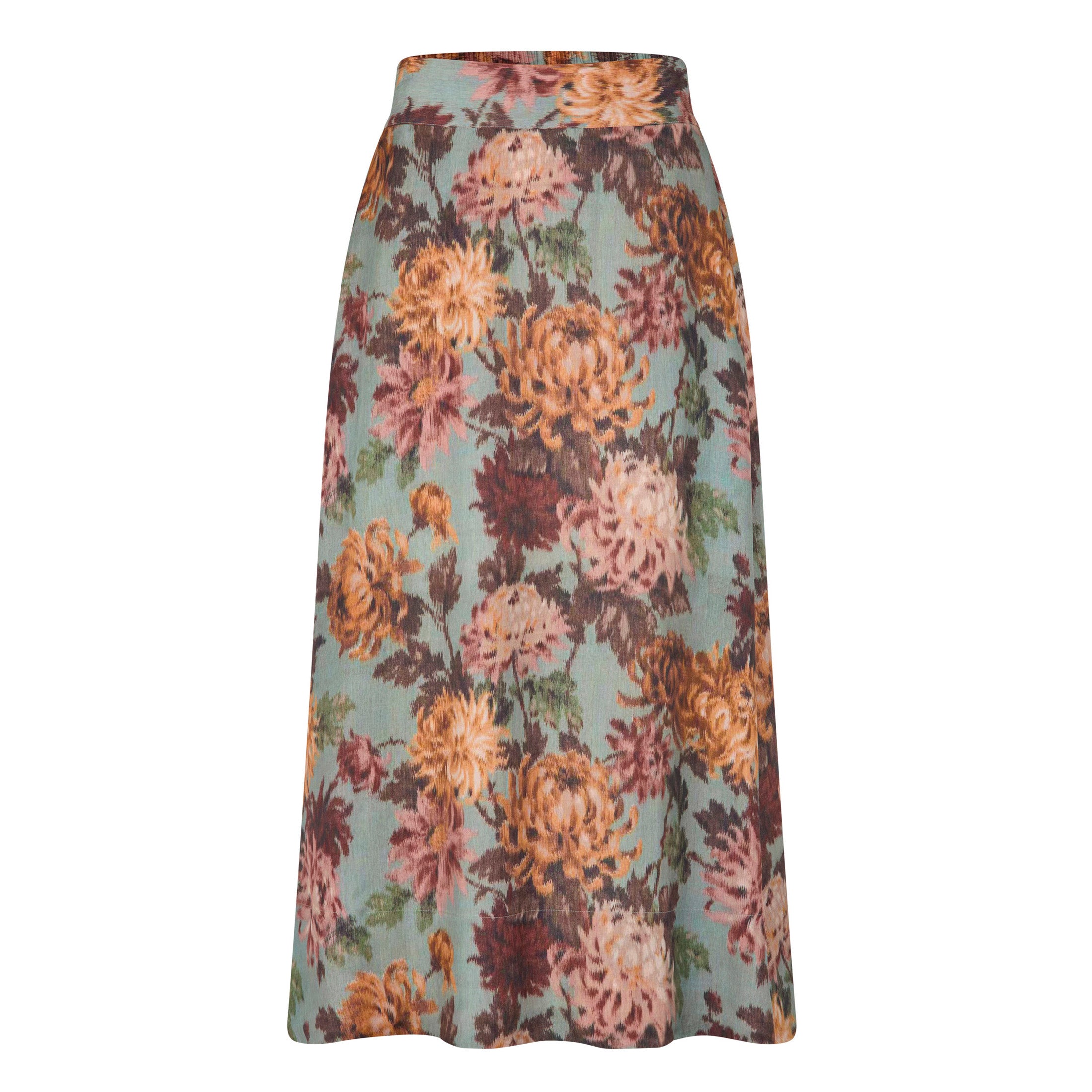 Tapis Noir Caroline Silkenederdel - Himmelblå Skirt Mørkeblå