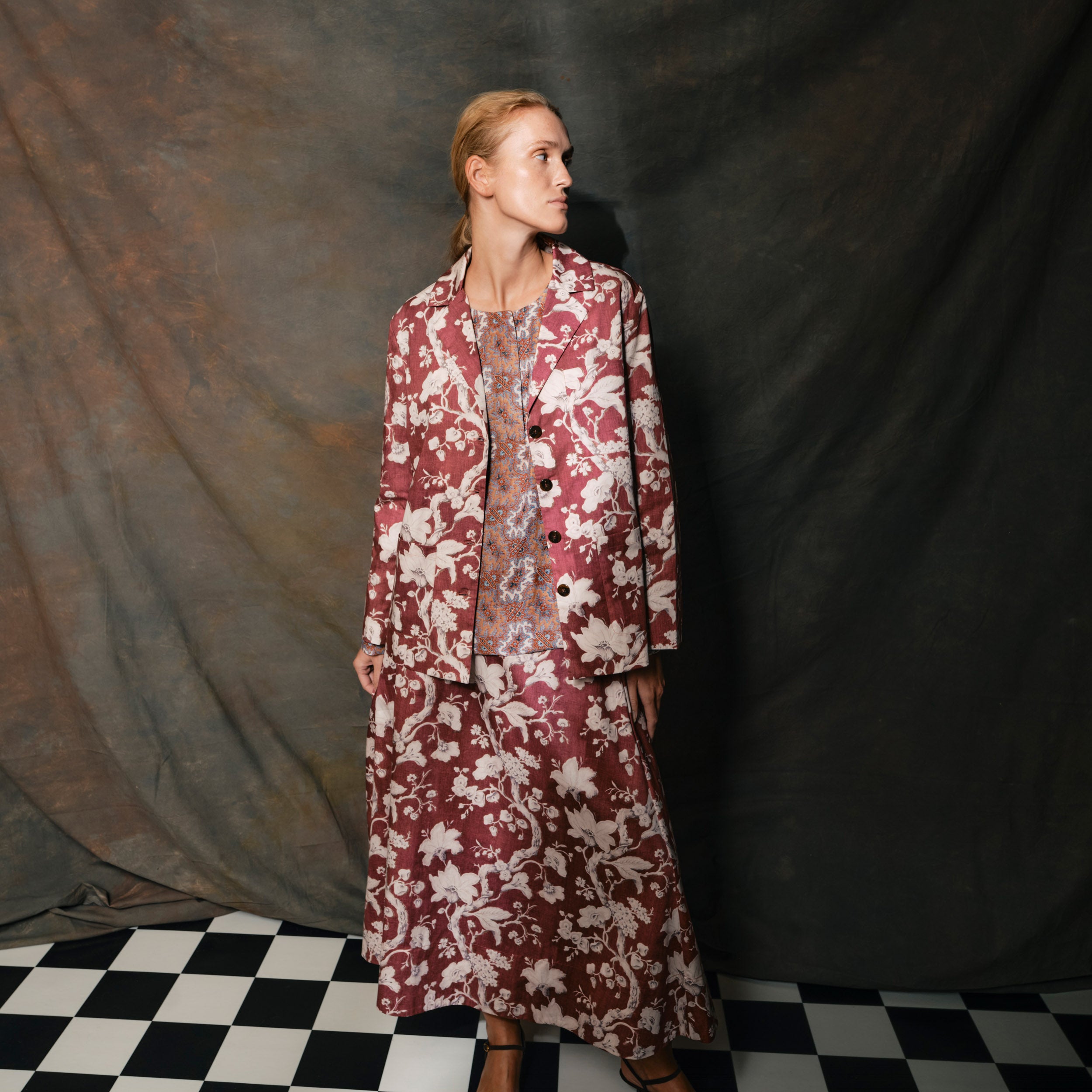 Tapis Noir Cate Bomuld Nederdel - Mørk rød Skirt Rød