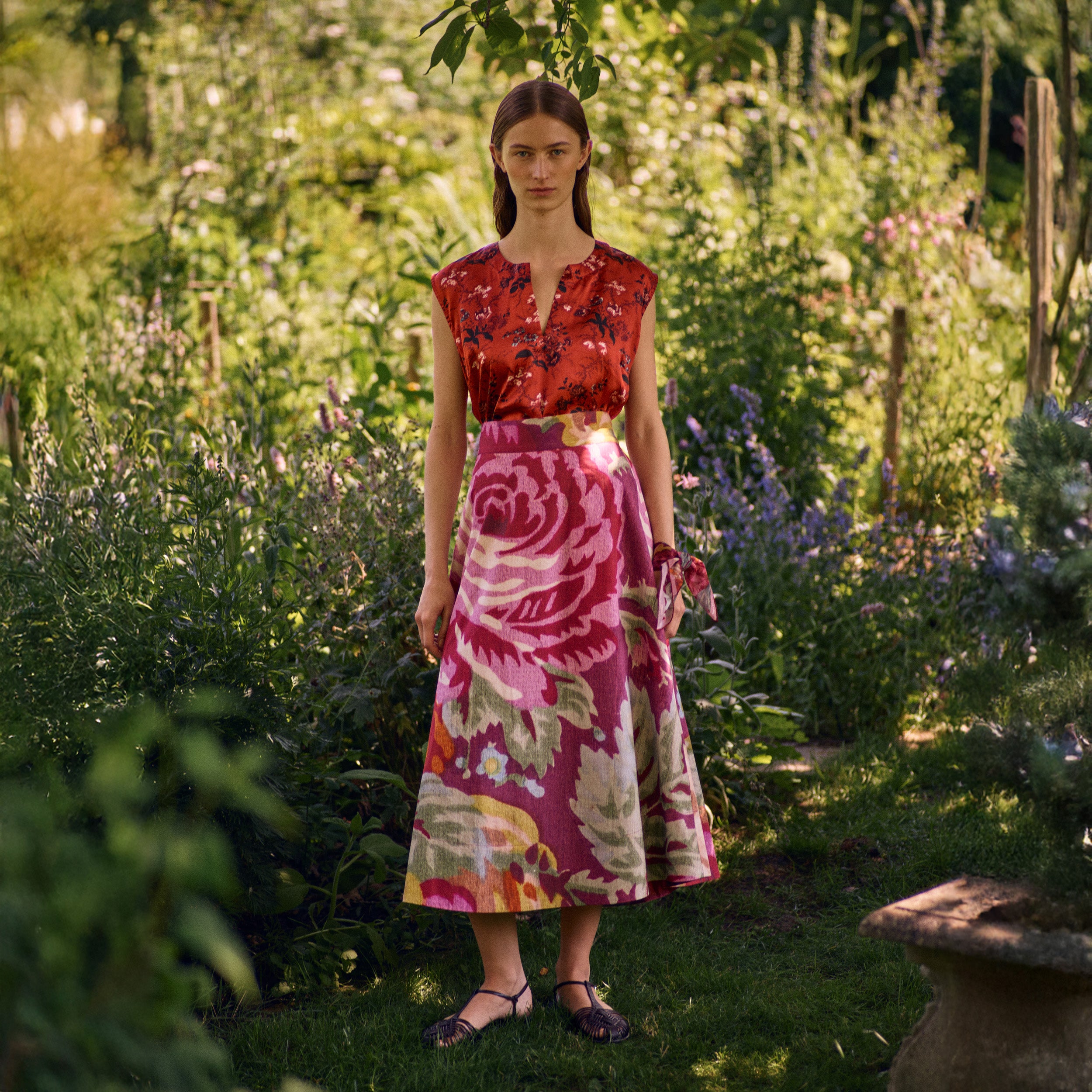 Tapis Noir Cate Bomuld Nederdel - Lilla Skirt Purple