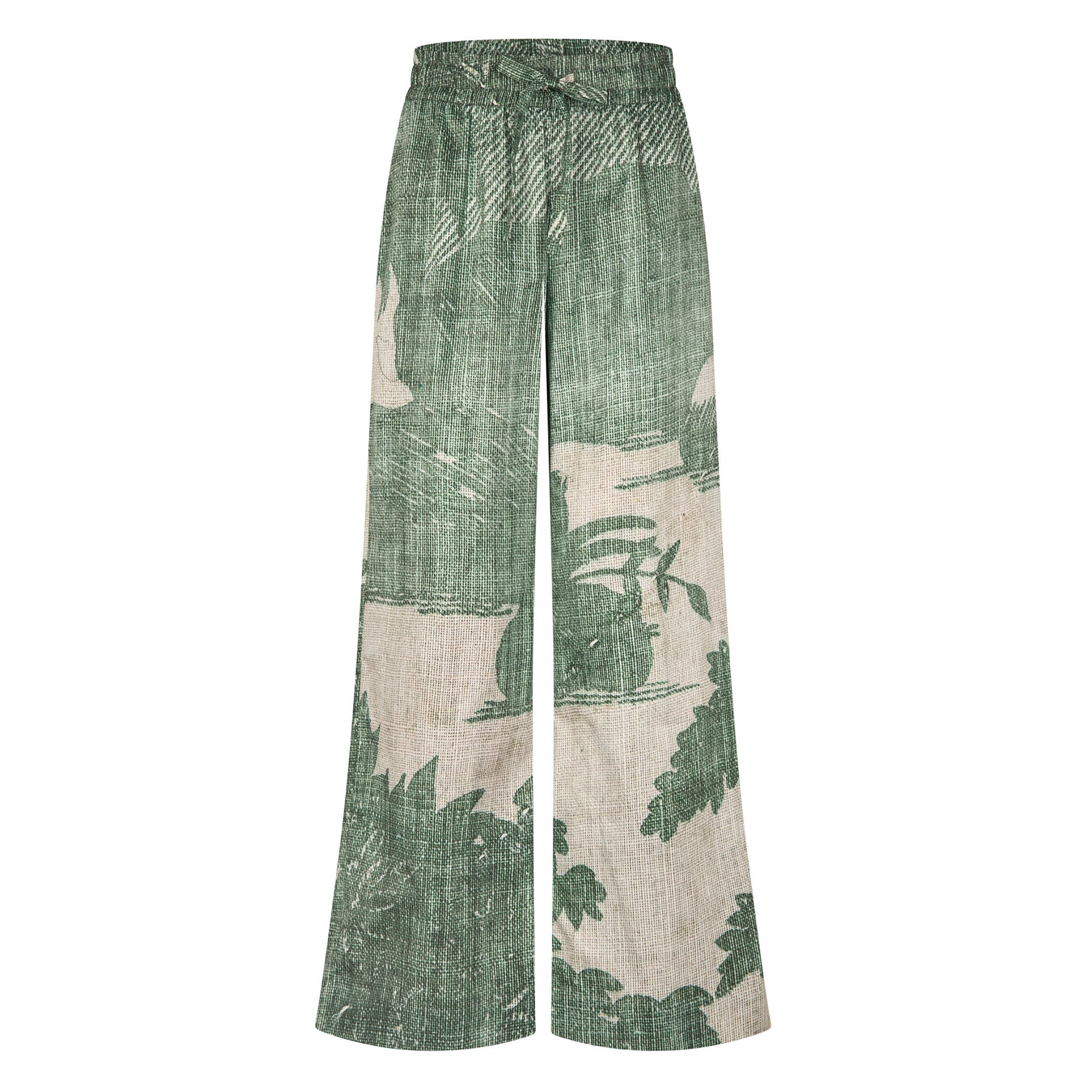 Tapis Noir Catrin Bomuld Bukser - Støvet grøn Pants Mørkegrøn