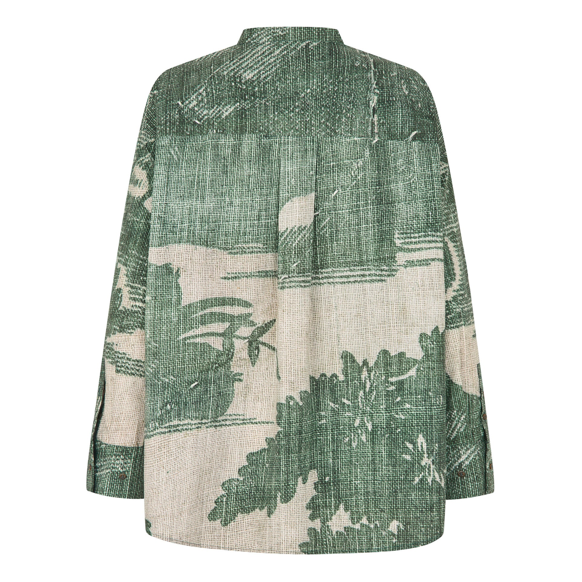 Tapis Noir Celina Bomuld Skjorte - Støvet blå Shirt Mørkegrøn