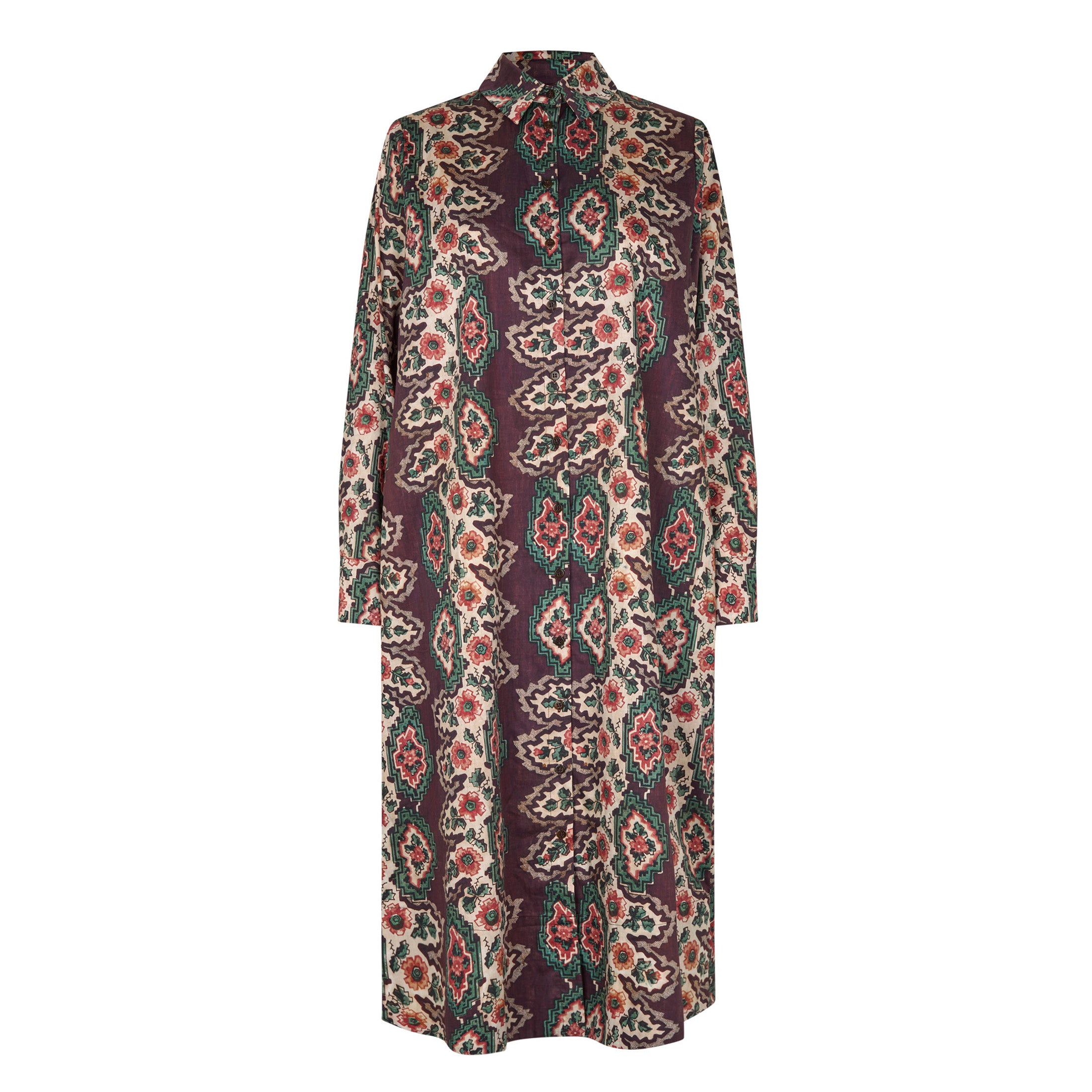 Tapis Noir Daria Bomuld Kjole - Geometrisk stribe Dress Brun