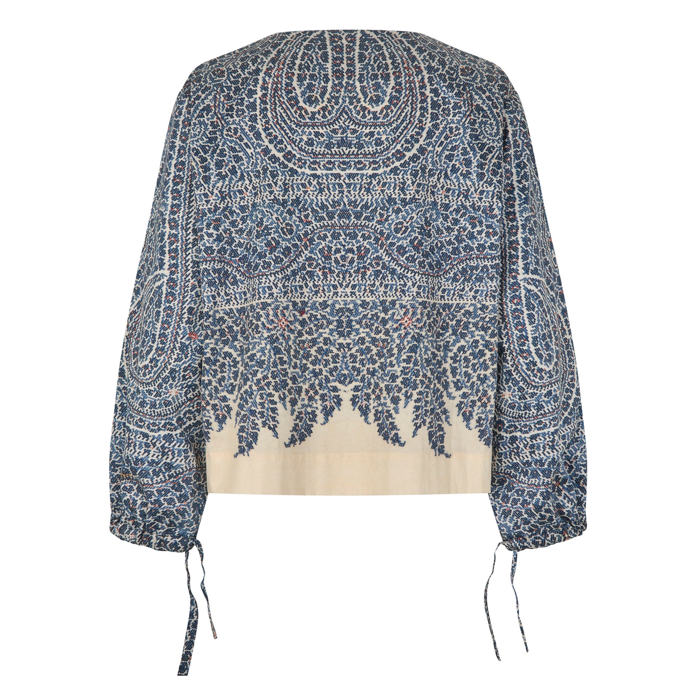 Tapis Noir Denise Bomuld top - Blå paisley Top Mørkeblå