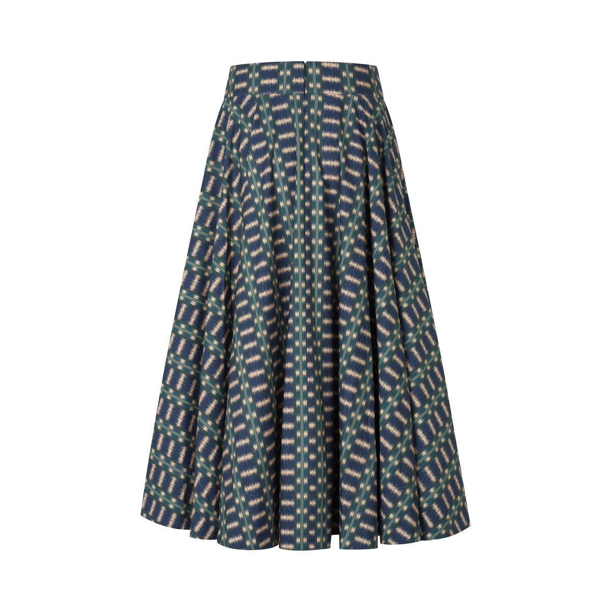 Tapis Noir Farah Cotton Skirt - Blue Skirt Beige