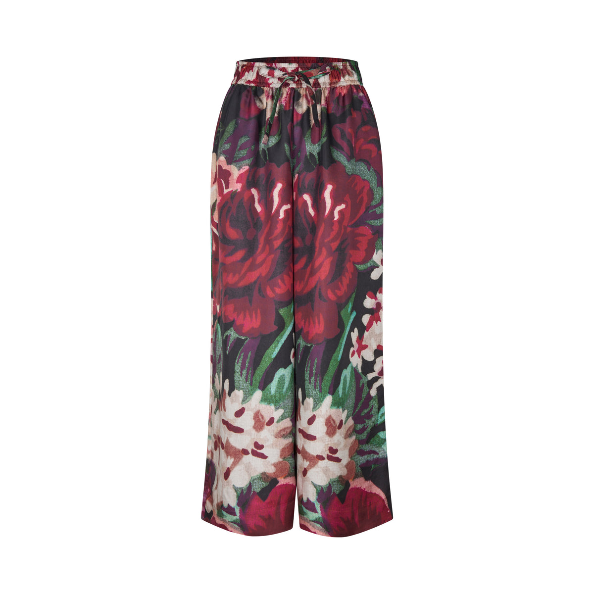 Tapis Noir Faye Silk Palazzo Pants - Purple Pants Purple