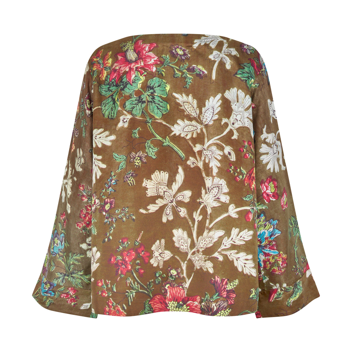Tapis Noir Felicity Silk Top - Brown Top Brun