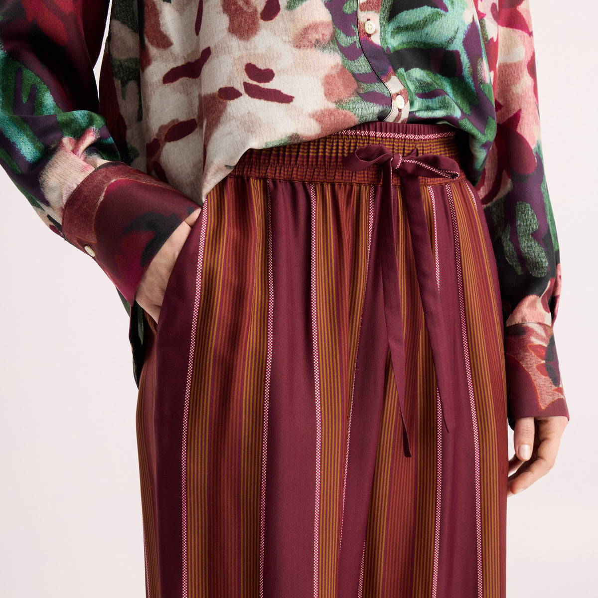 Tapis Noir Fernanda Silk Shirt - Purple Shirt Brun