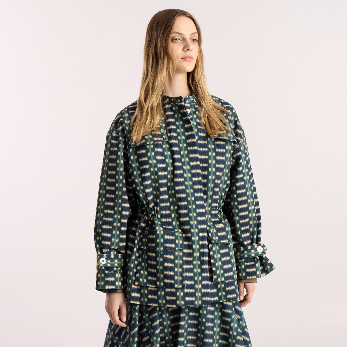 Tapis Noir Flora Cotton Jacket - Blue Jacket Mørkeblå