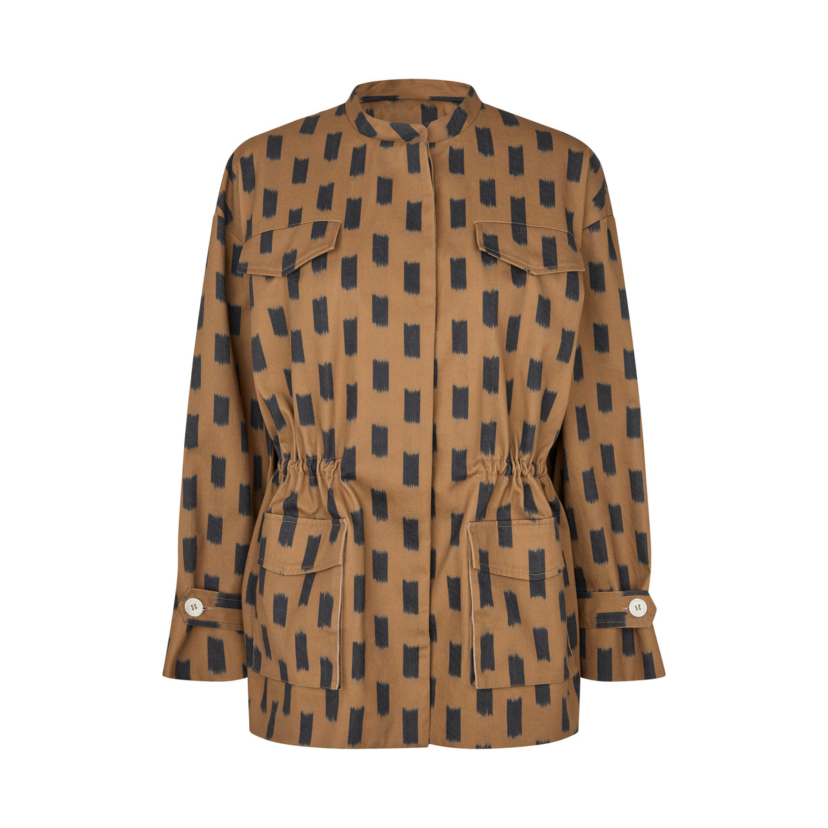 Tapis Noir Flora Cotton Jacket - Camel Jacket Beige