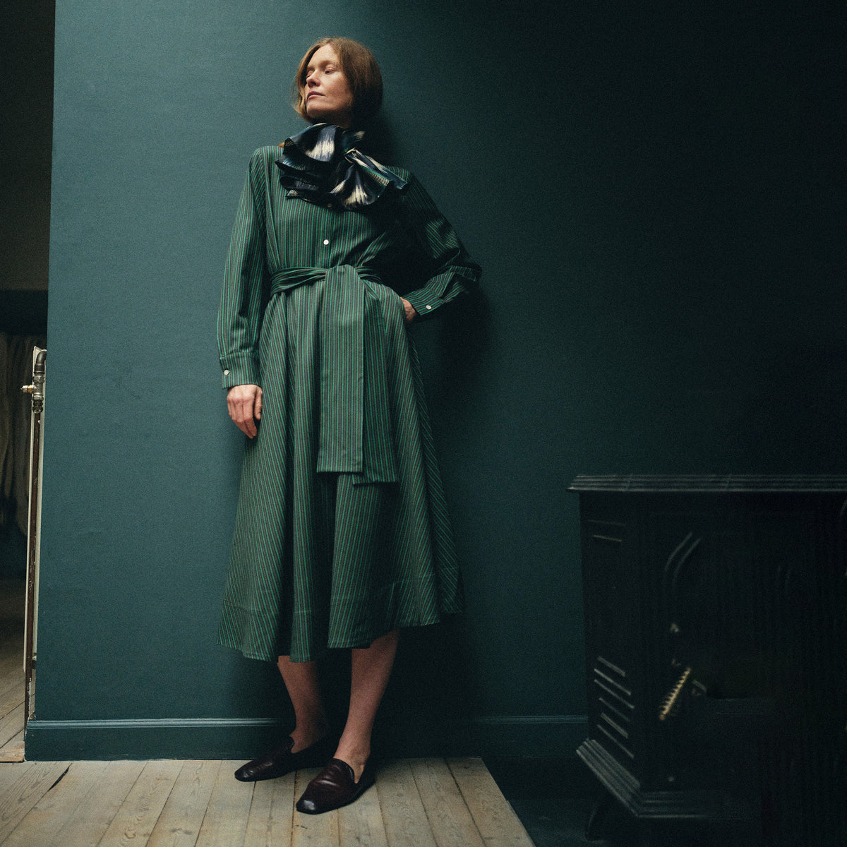 Tapis Noir Florence Uld Kjole - Grøn Dress Grøn