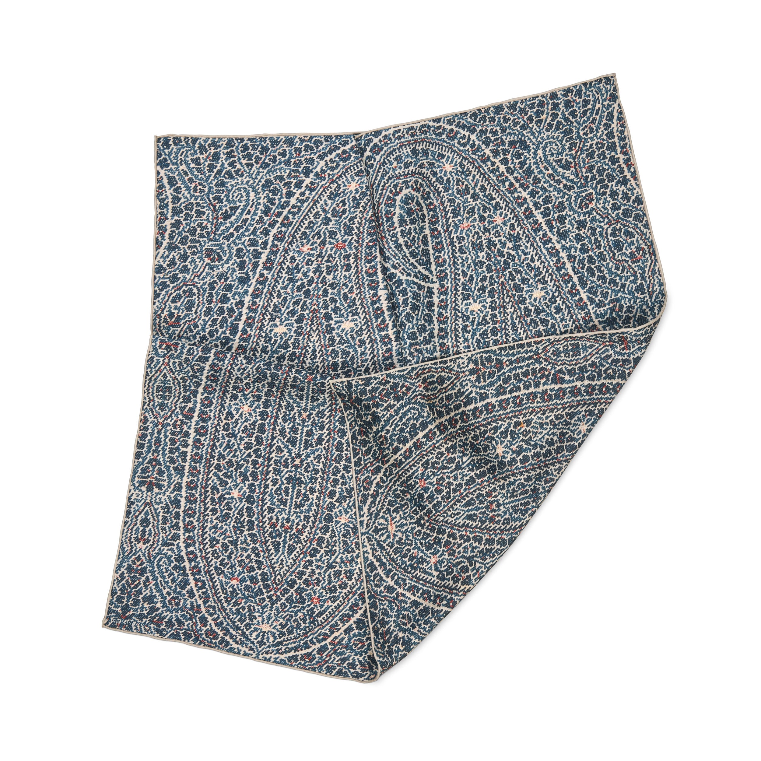 Tapis Noir Klassisk Lille Dina Tørklæde Small Classical Mørkeblå