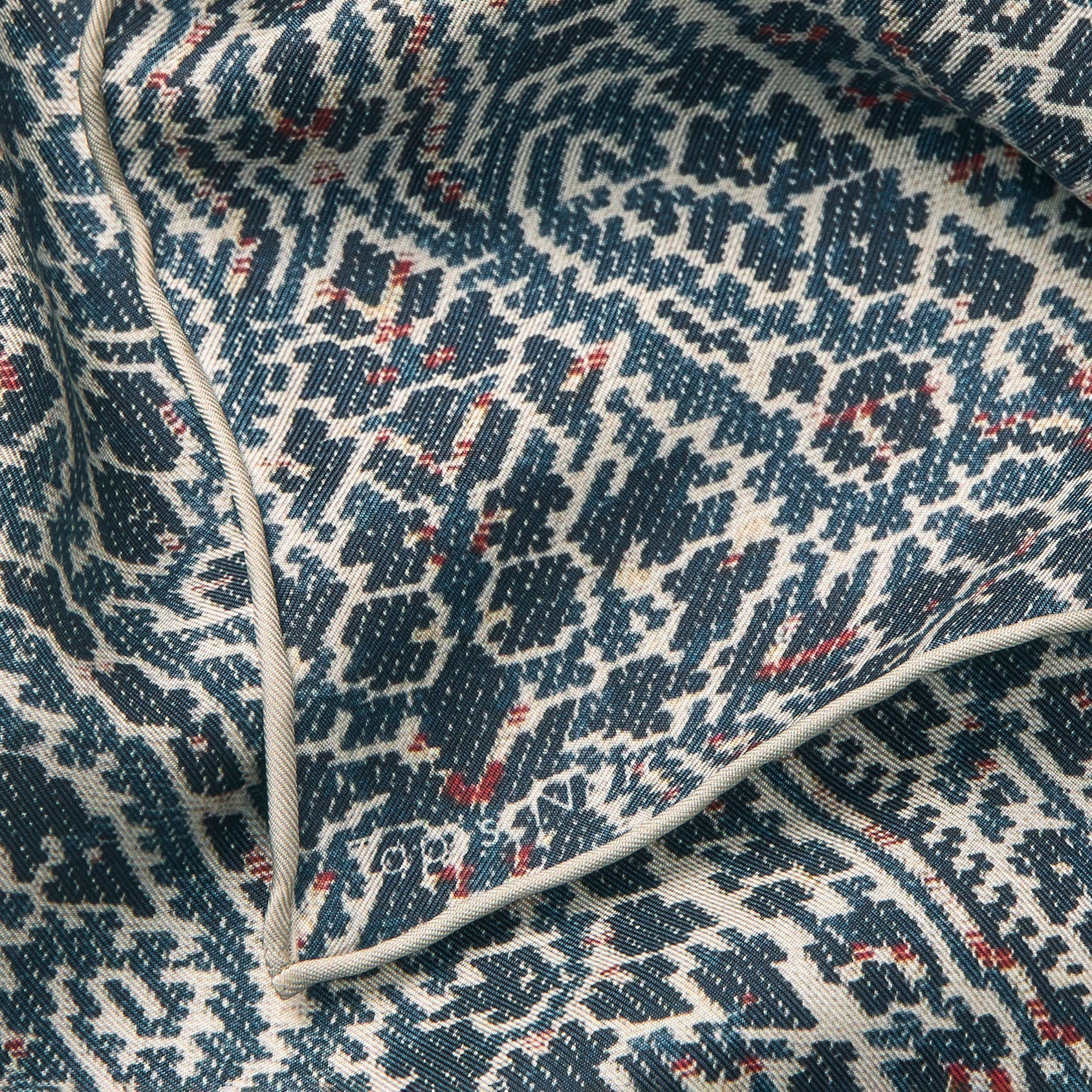 Tapis Noir Klassisk Lille Dina Tørklæde Small Classical Mørkeblå