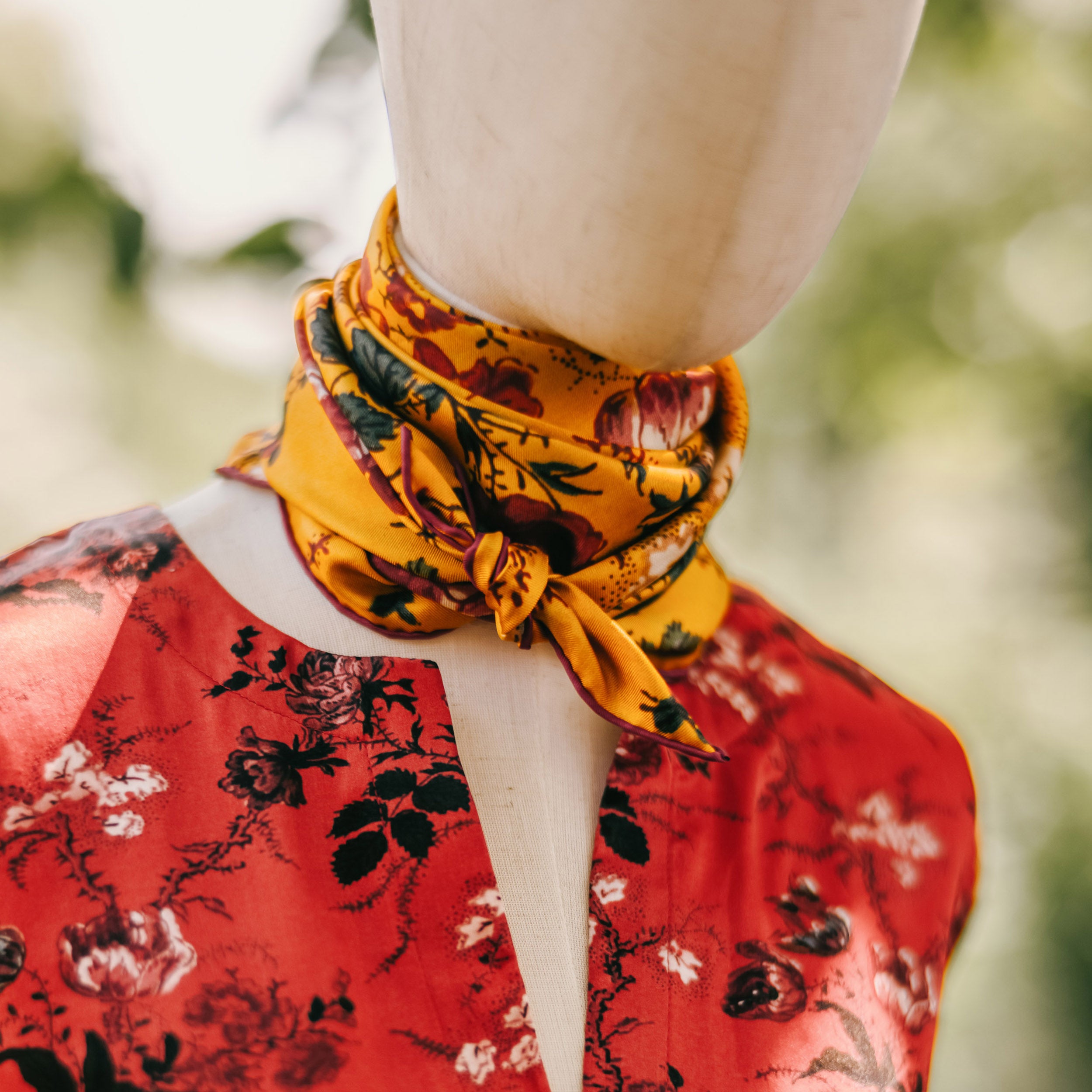 Tapis Noir Klassisk Lille Elena Tørklæde Classical Small Gul