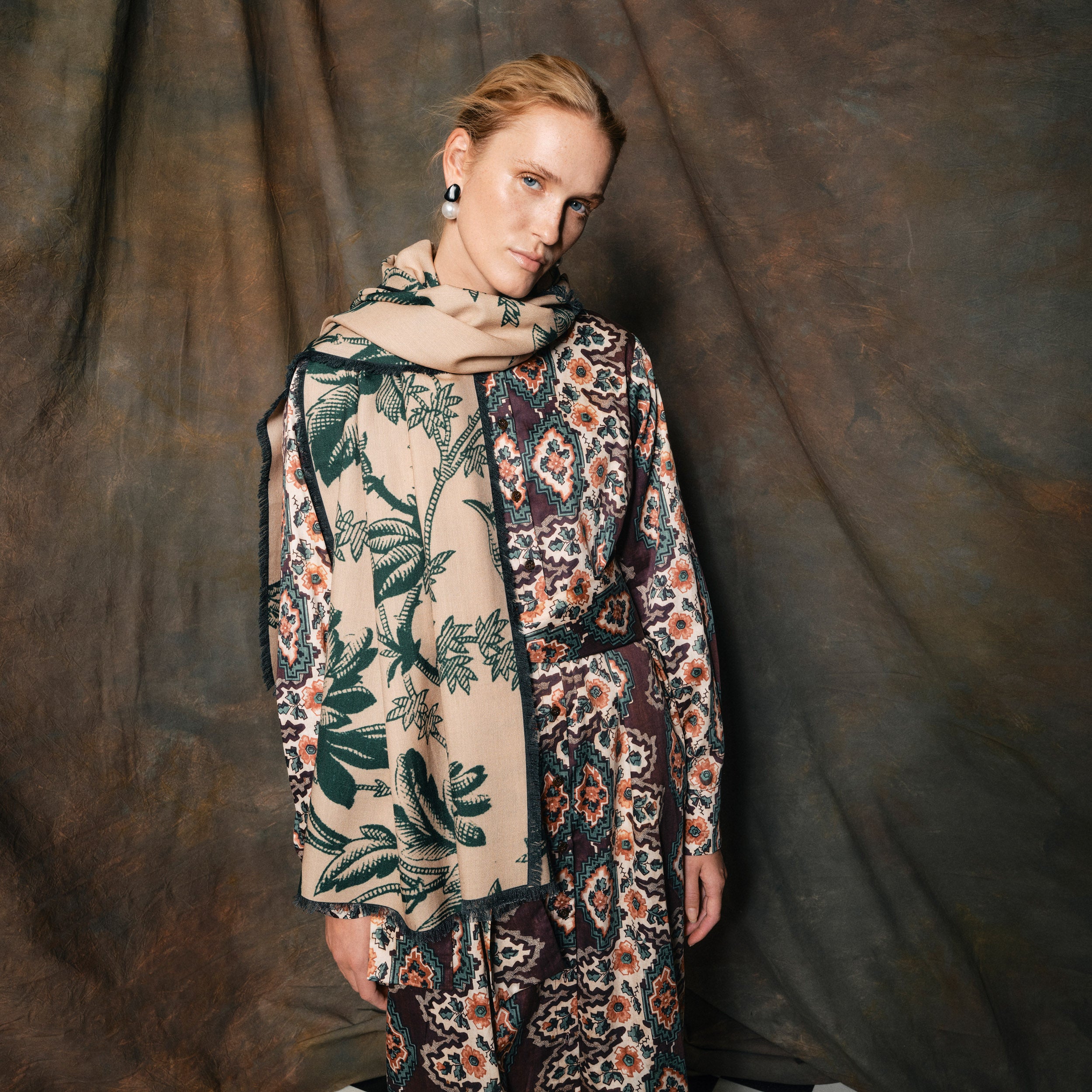 Tapis Noir Langt Darlene Tørklæde Long Grøn