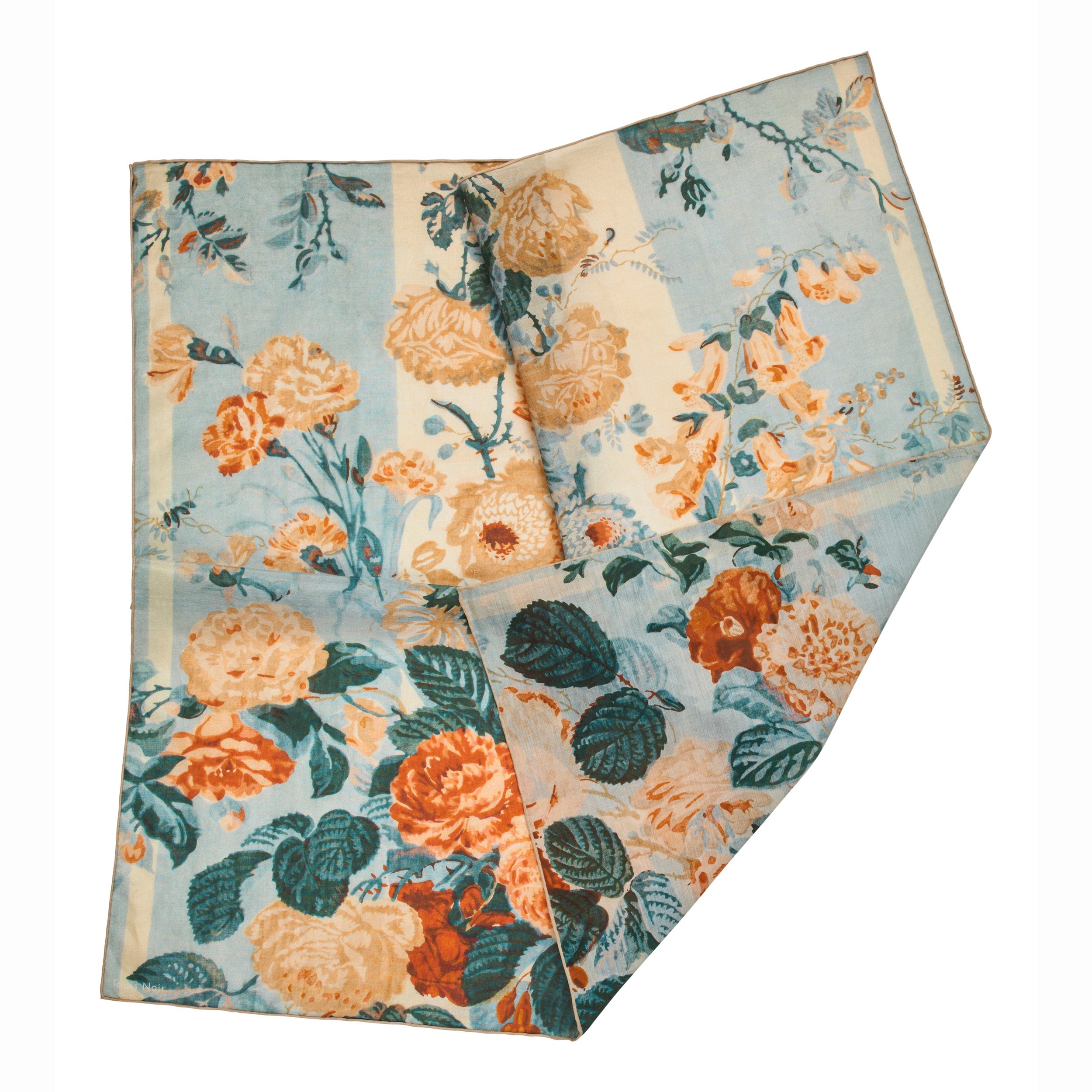 Tapis Noir Let Lille Elaine Tørklæde Light Small (67x67cm) Mørkeblå