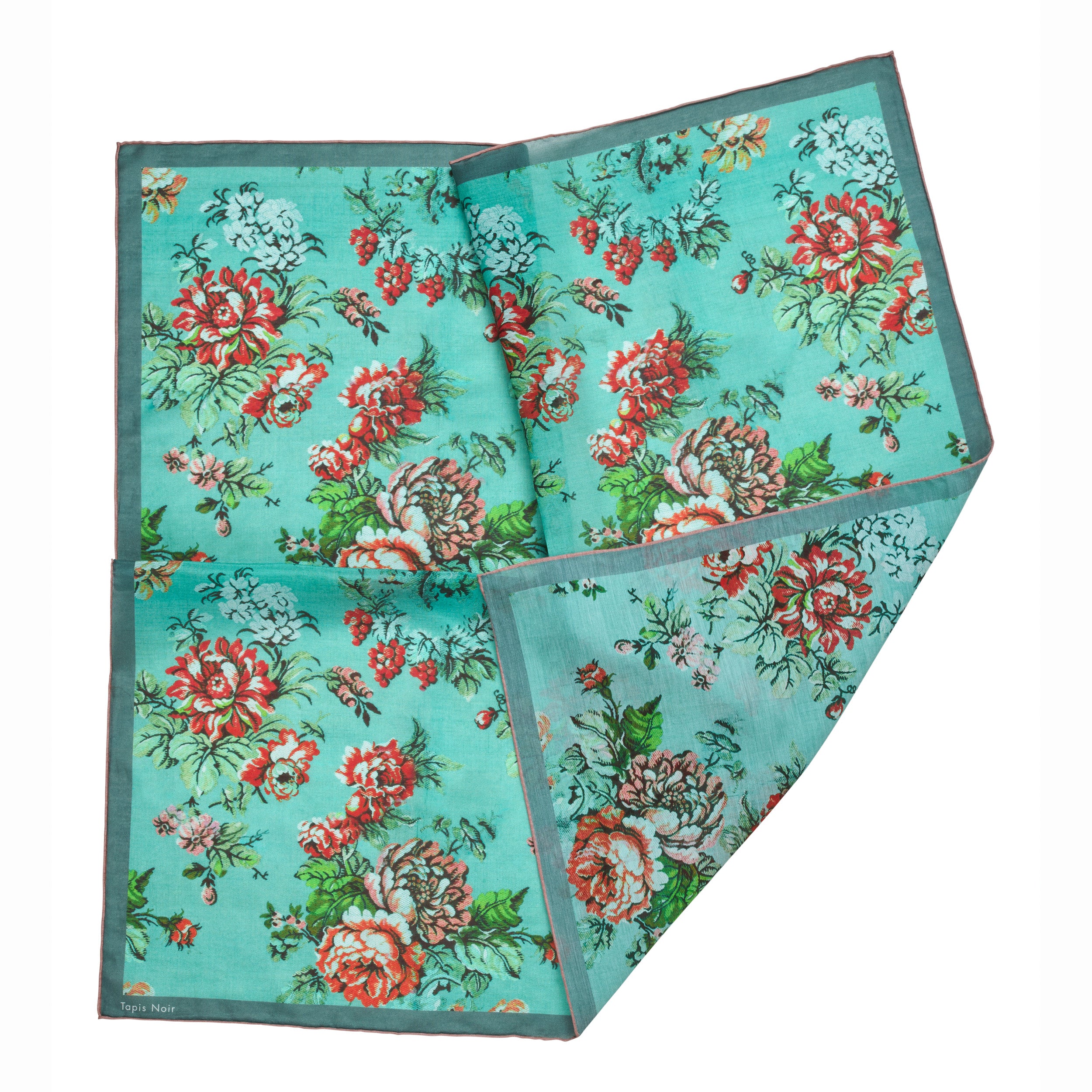 Tapis Noir Let Lille Erica Tørklæde Light Small (67x67cm) Grøn